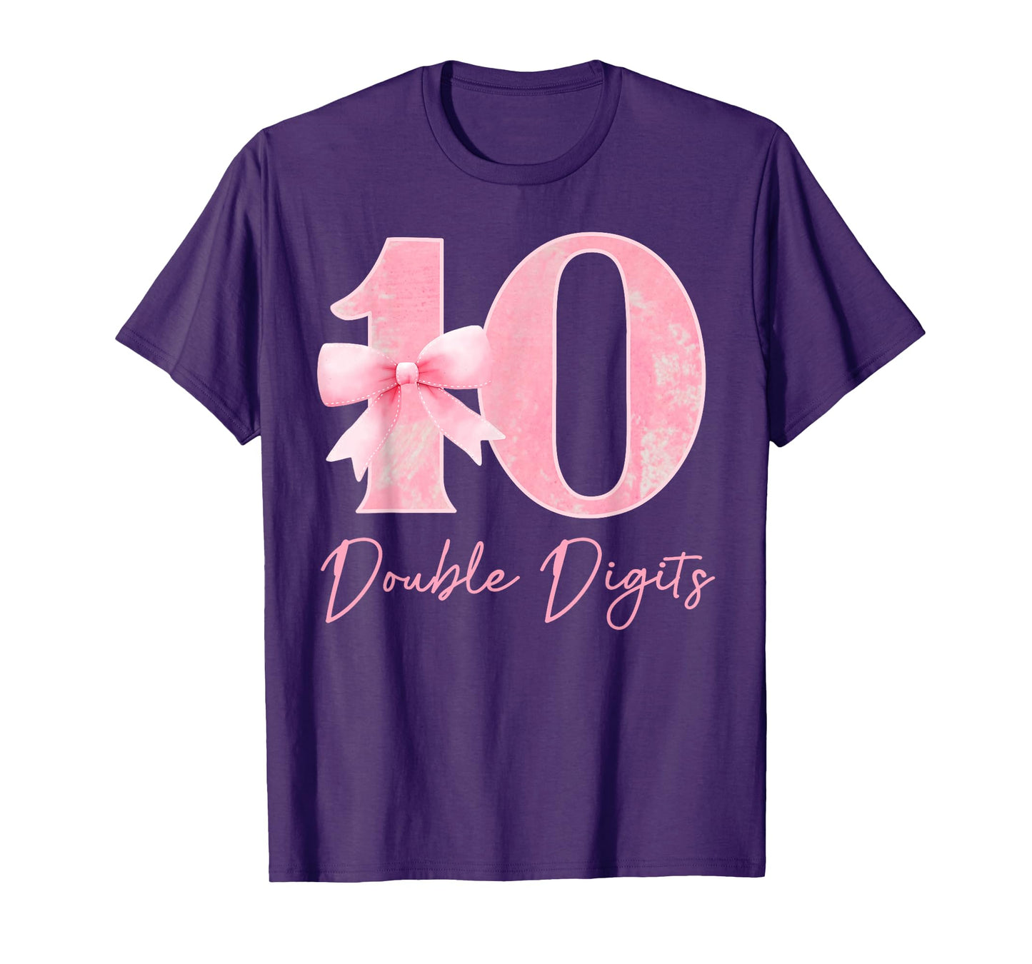 10th Birthday Coquette Bow Pink 10 Year Old Birthday Girl T-Shirt