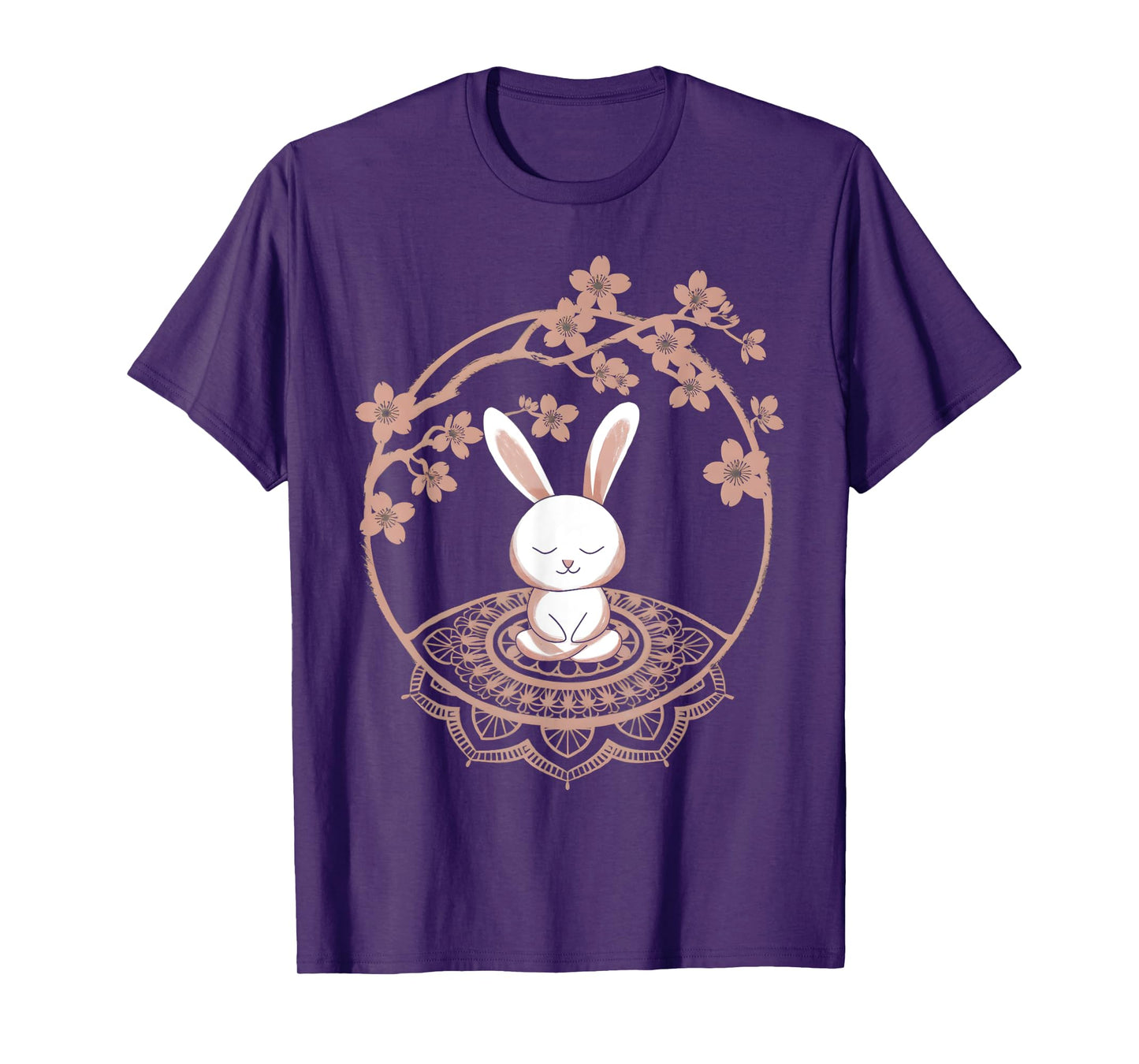 Peaceful Meditating Easter Bunny Funny Yoga Easter T-Shirt