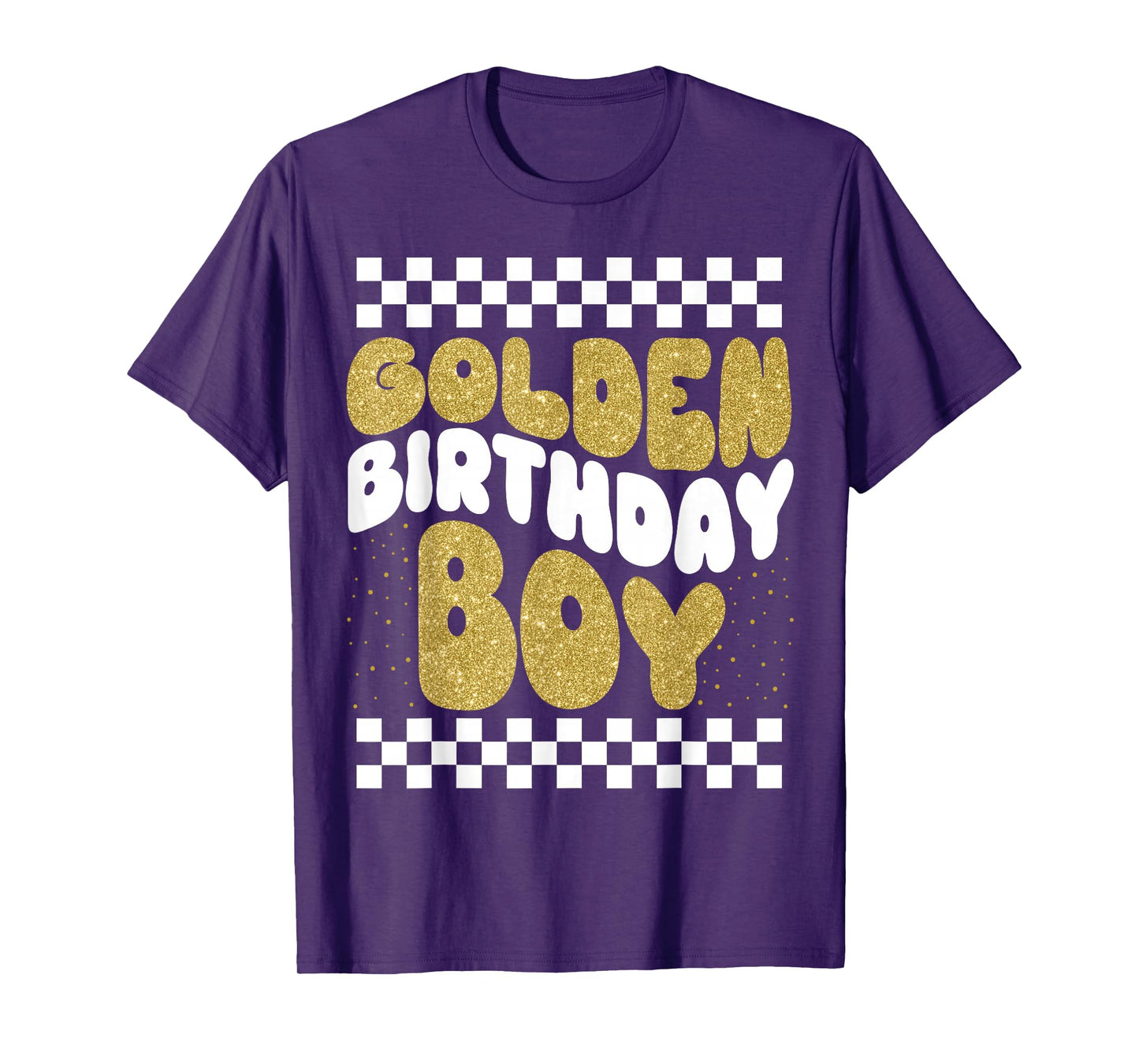 Golden Birthday Boys Bday Toddlers Birthday Party Decoration T-Shirt