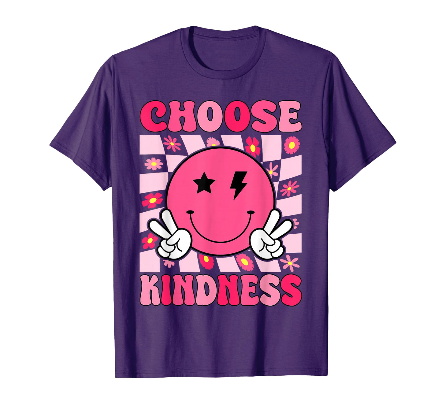 Be Kind Choose Kindness Retro Groovy Inspirational T-Shirt