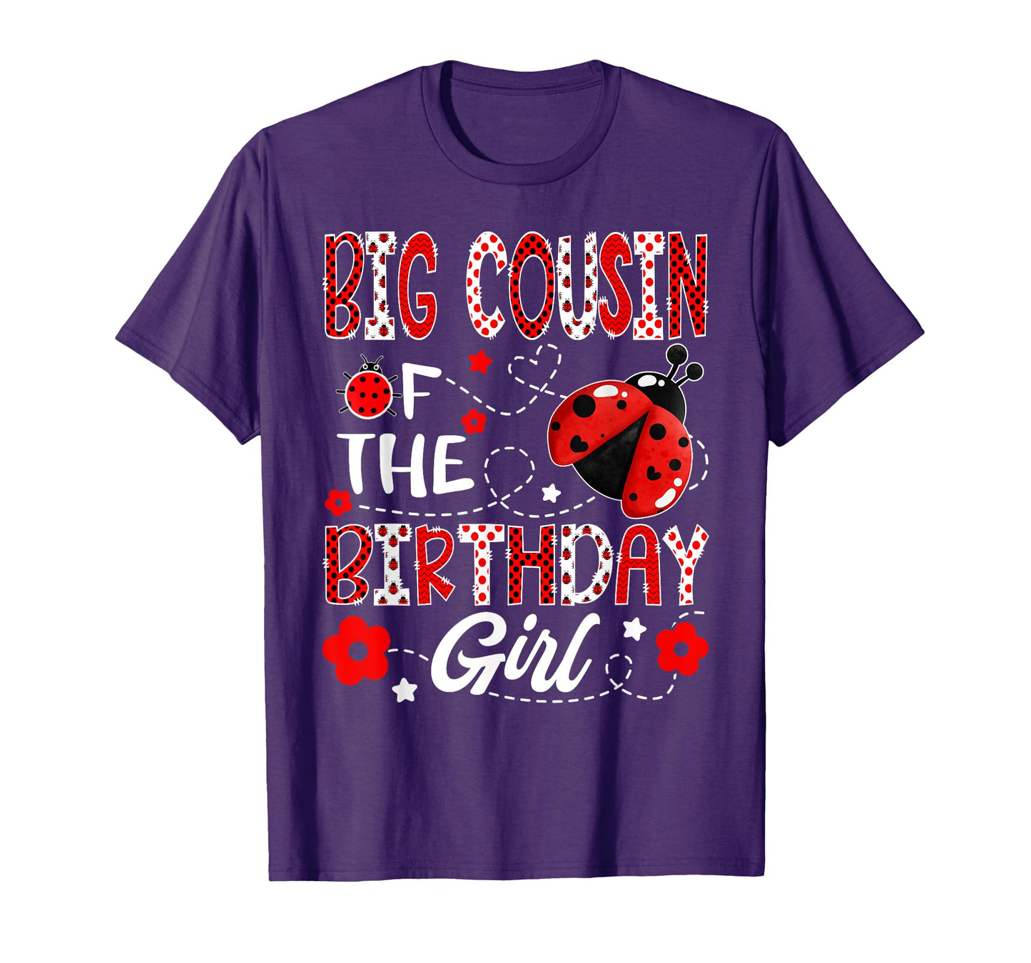 Big Cousin of The Birthday Girl Ladybug Big Cousin Bug T-Shirt