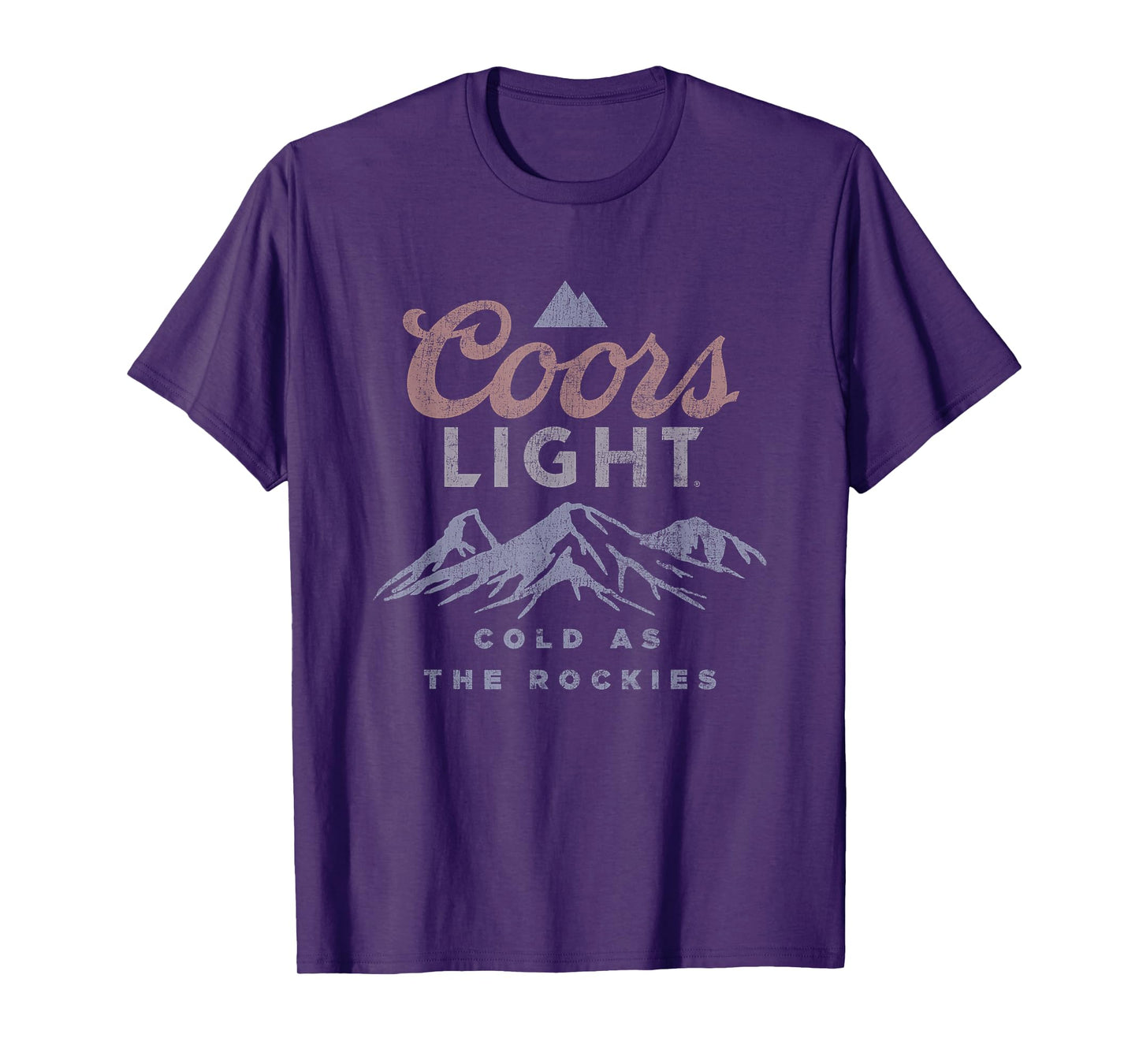 Coors Light Cold As The Rockies Vintage Beer Label T-Shirt