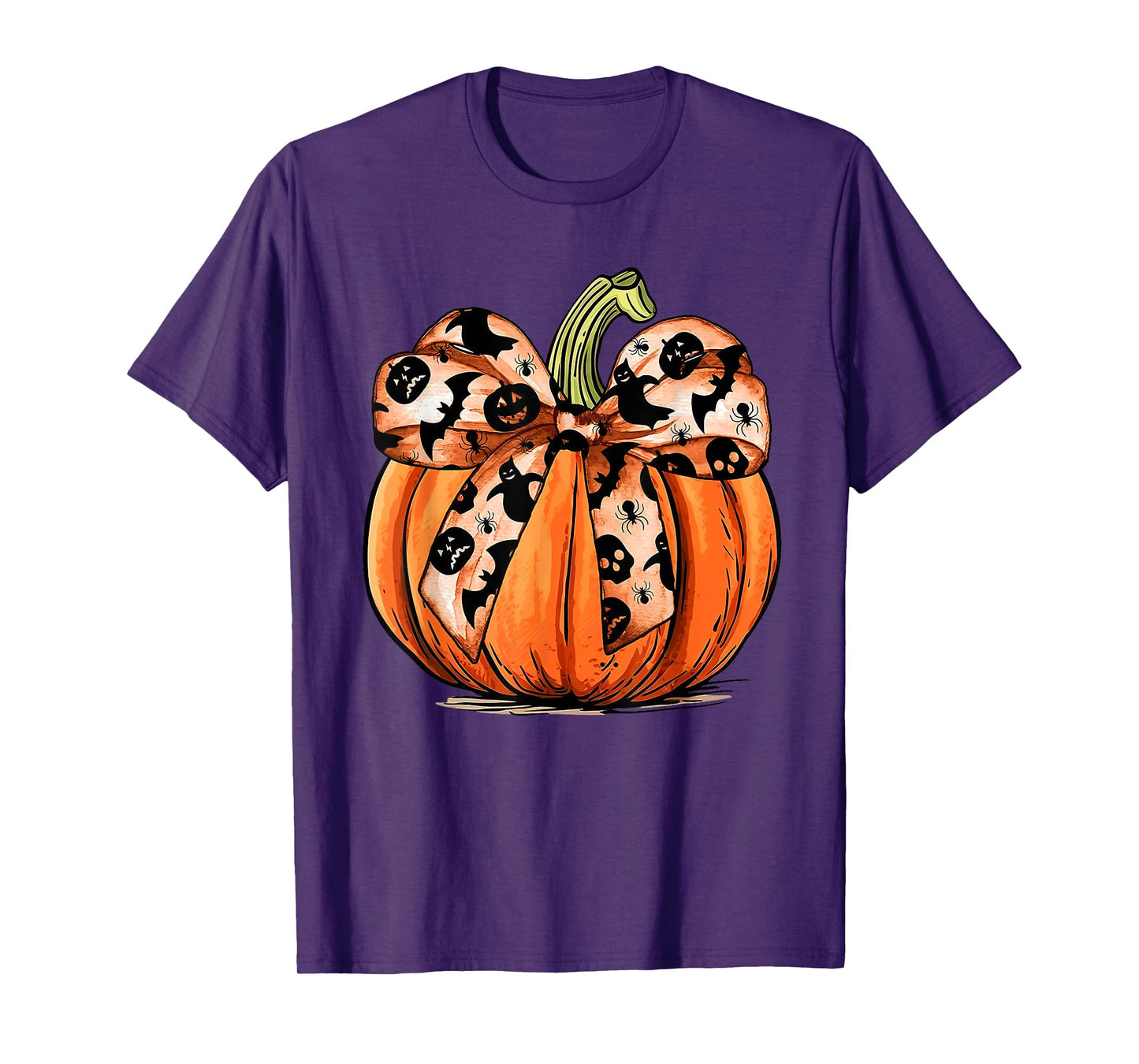 Coquette Bow Pumpkin Ghost Autumn Halloween Boujee Boo-jee T-Shirt