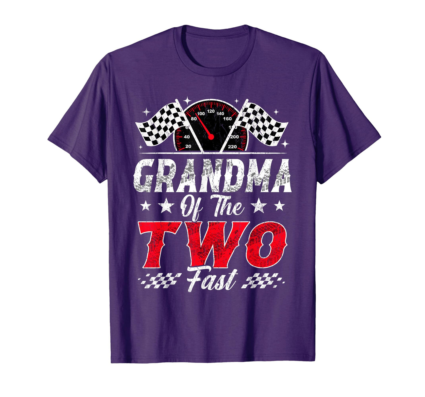 Grandma of The Two Fast 2nd Birthday Racing Car Family T-Shirt