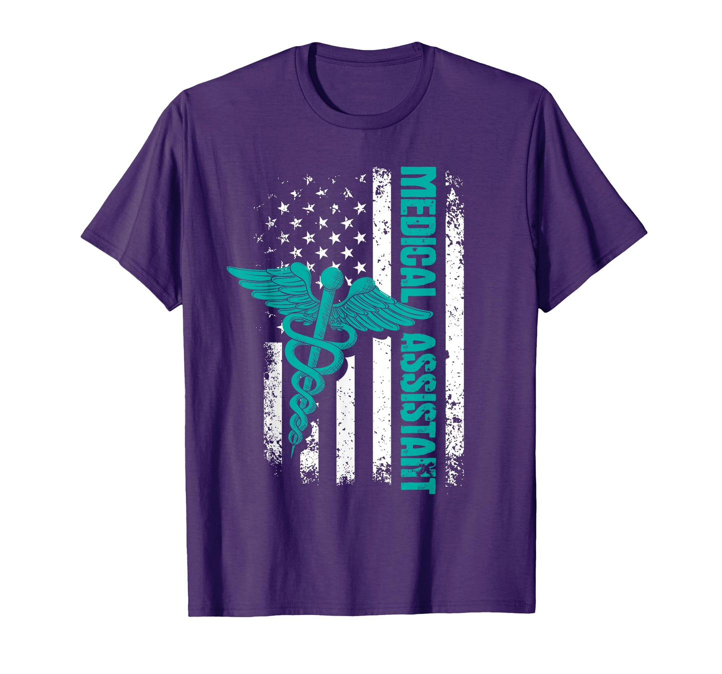 Medical Assistant - USA American Flag Healthcare Worker CMA T-Shirt