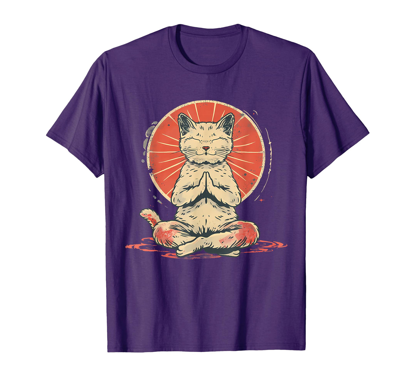 Cat Meditation Zen Buddha Spirituality Hindu Buddhist T-Shirt for Men Women Kids