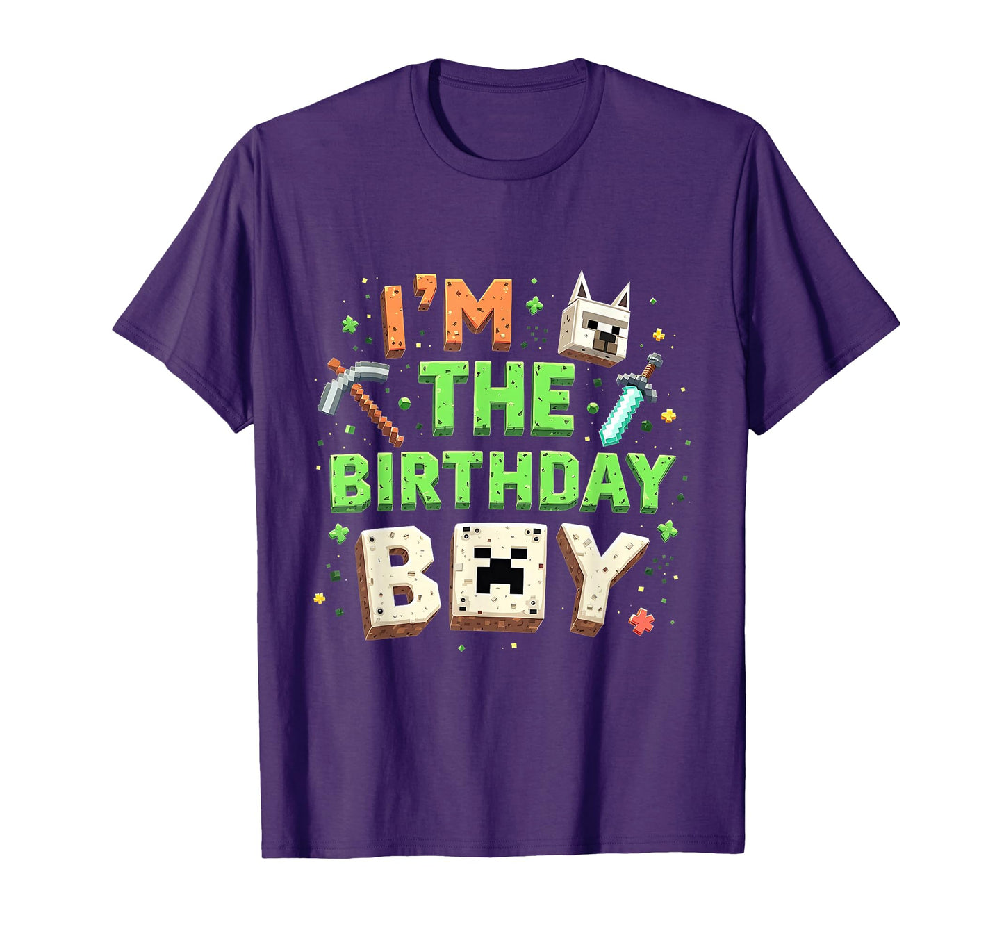 Bday Party I'm The Birthday Boy Video Gamer Pixel Number T-Shirt