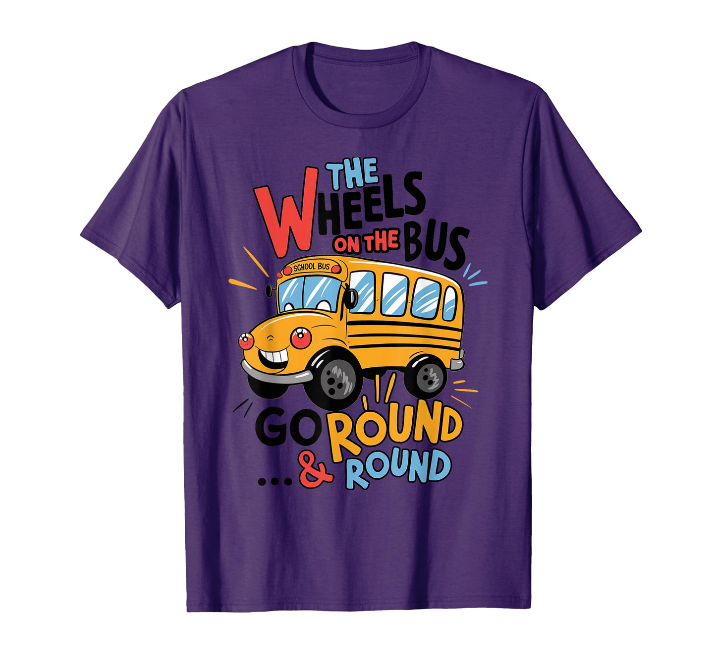 Funny The Wheels On The Bus Toddler Kids Back To School T-Shirt