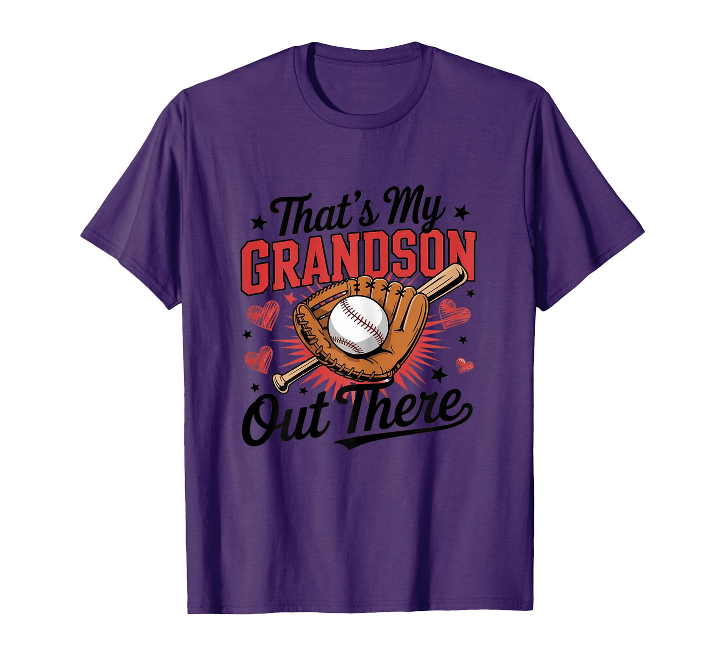 That's My Grandson Out There Baseball Grandma for Ladies T-Shirt