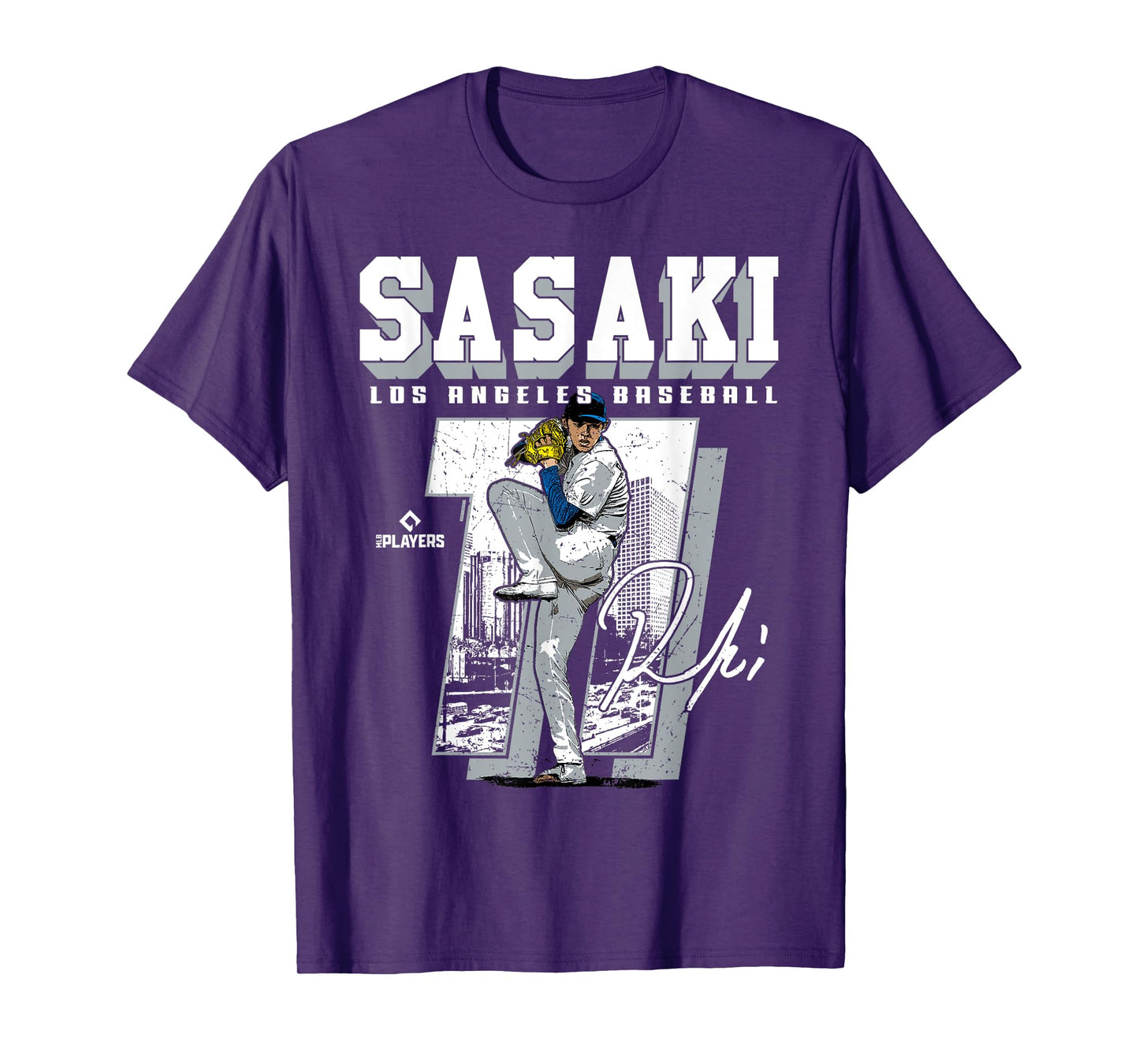 Roki Sasaki | Los Angeles D MLB Baseball Players| MLBROS201M T-Shirt