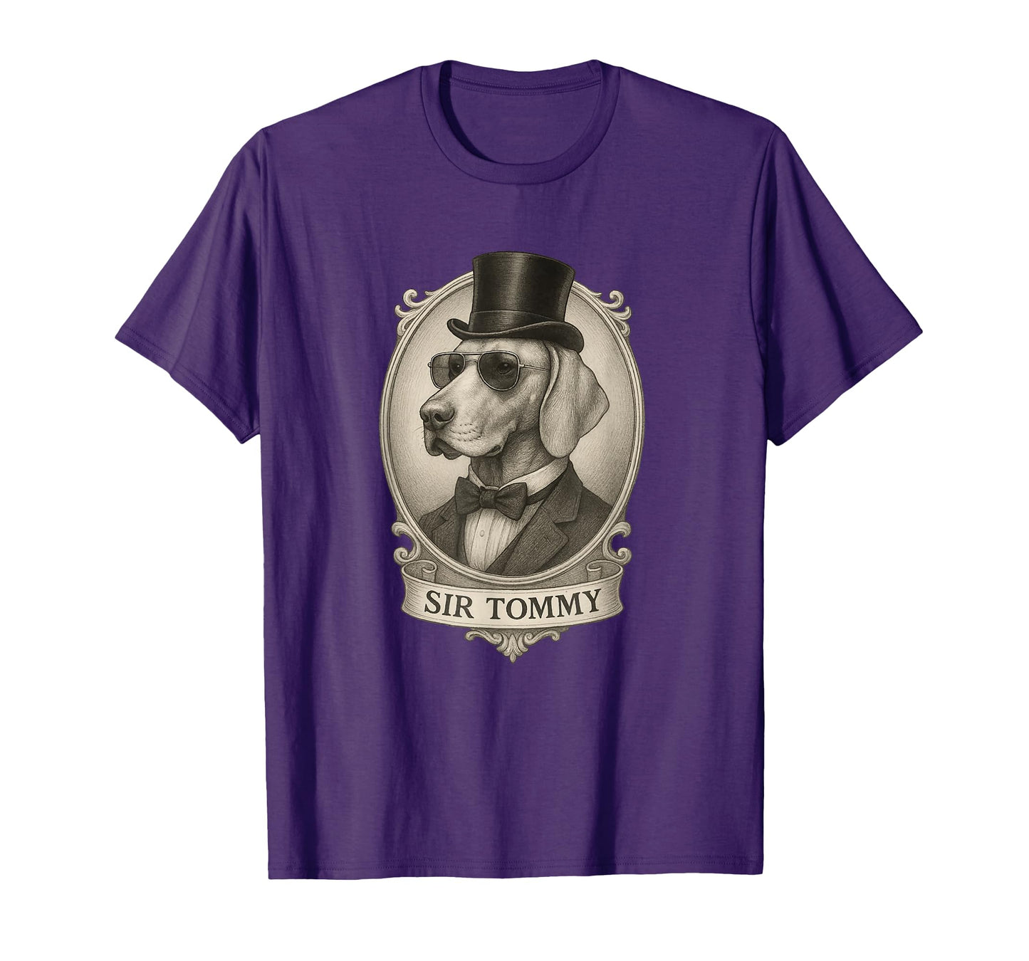 Tommy The Vizsla Puppy As A Noble Dapper Dog T-Shirt