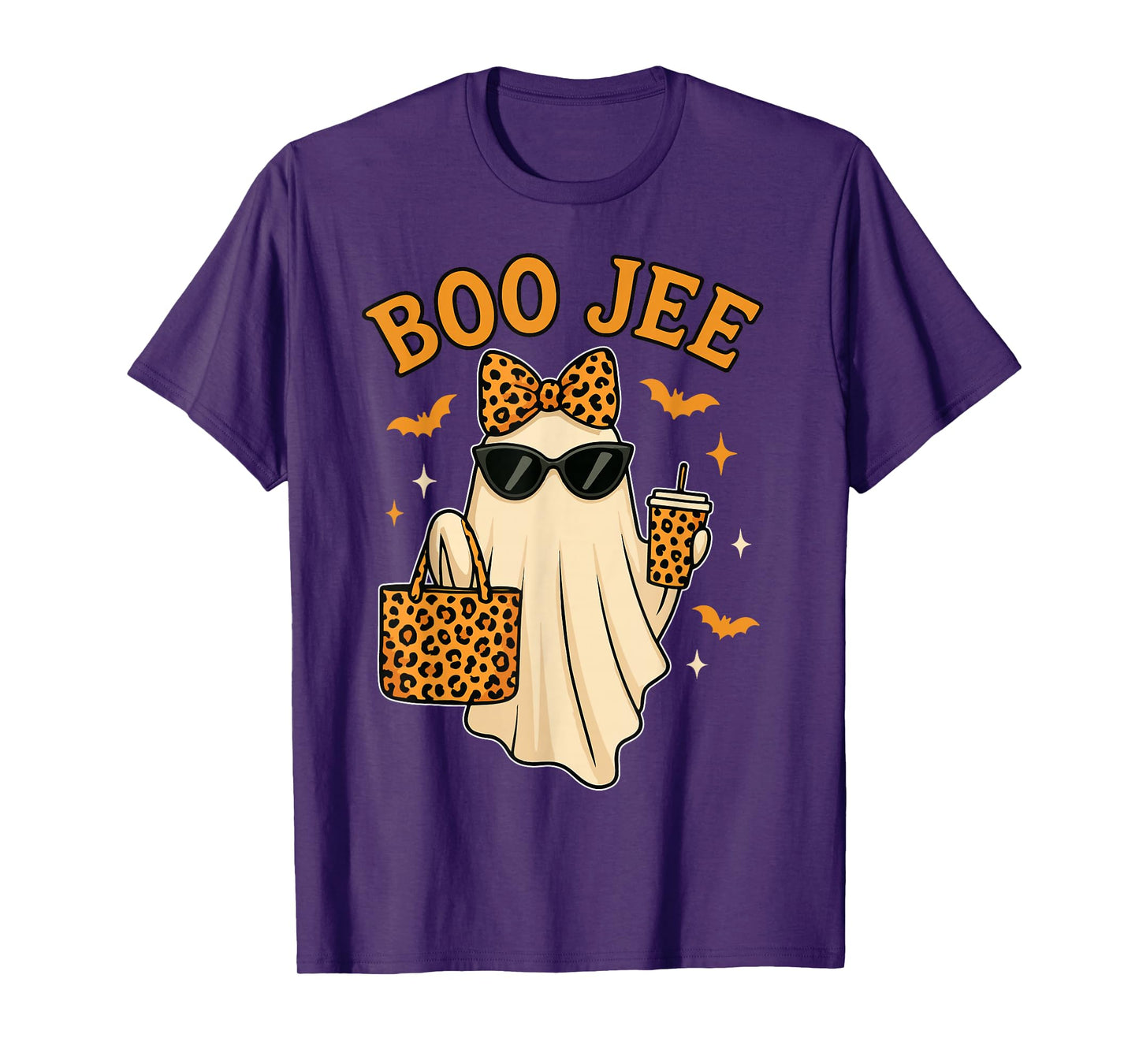Boojee Ghost Halloween Shirt Women Girls Boo JEE Ghost Kids T-Shirt
