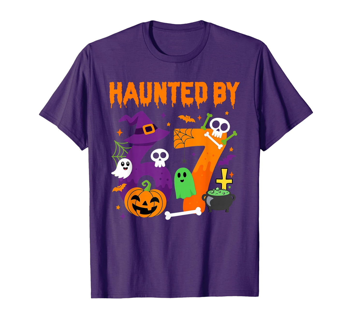Haunted by 67 Funny Six Seven Meme 6 7 Halloween Costume T-Shirt