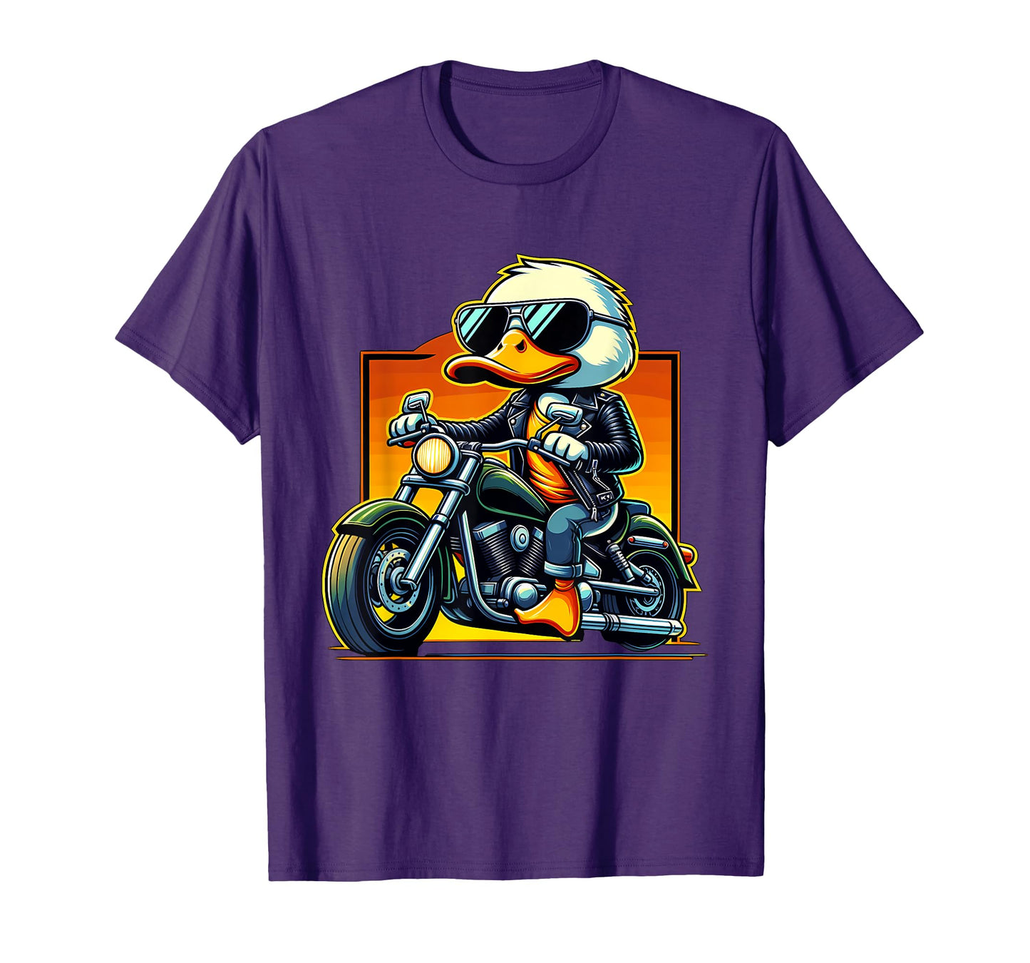 Biker Duck Riding Motorbike T-Shirt