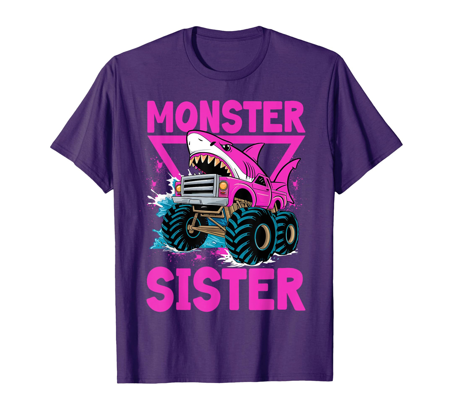 Pink Shark Monster Truck Sister Monster Truck Are My Jam T-Shirt