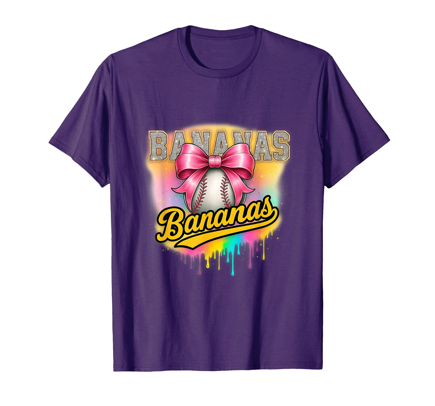 Vintage Retro Bananas Name Coquette Bow Gifts T-Shirt
