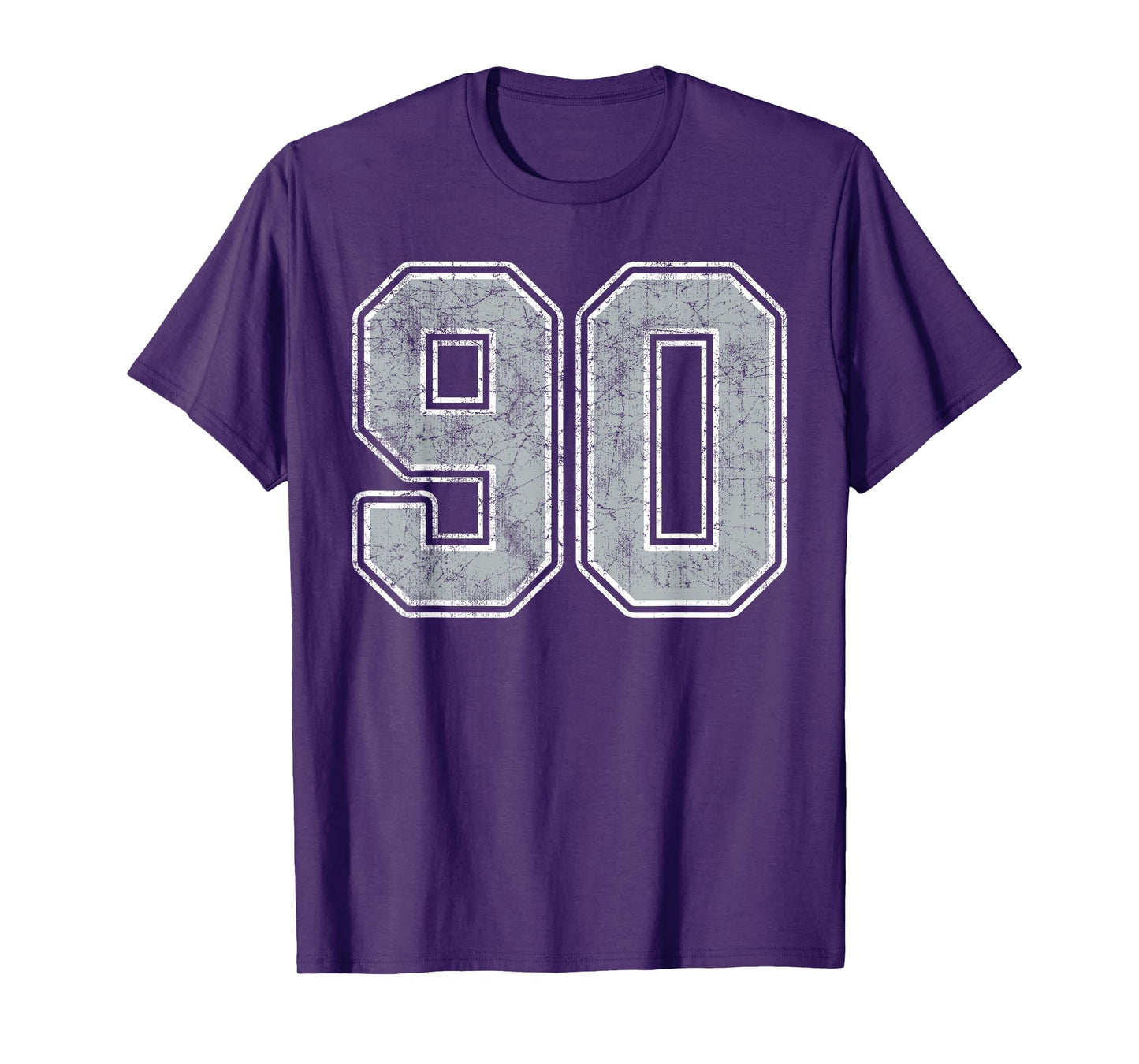 Silver White Number 90 Jersey Player Uniform #90 T-Shirt
