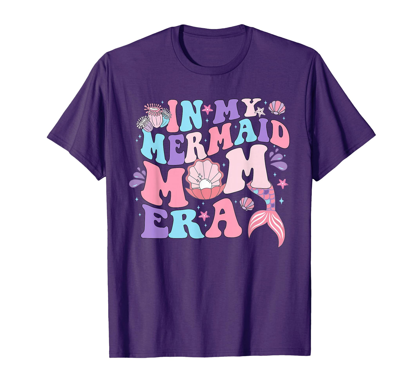 In My Mermaid Mom Era Family Matching Birthday Party Mommy T-Shirt
