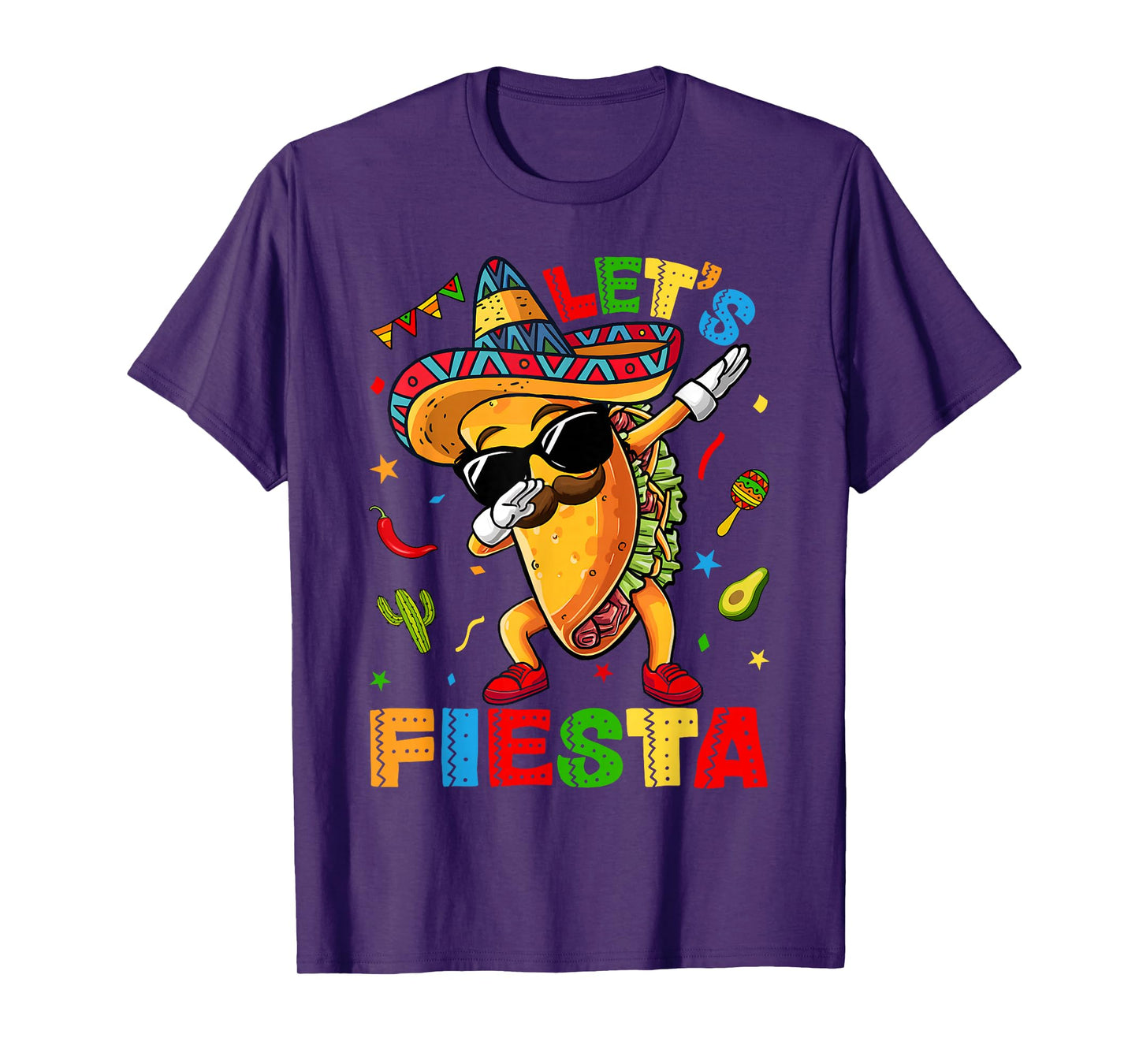 Let's Fiesta Tacos Dabbing Cinco De Mayo Mexican Dab Boy Kid T-Shirt