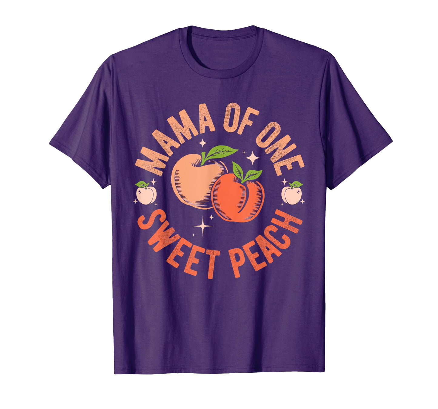 Mama Mom First Birthday One Sweet Peach Bday Family Matching T-Shirt