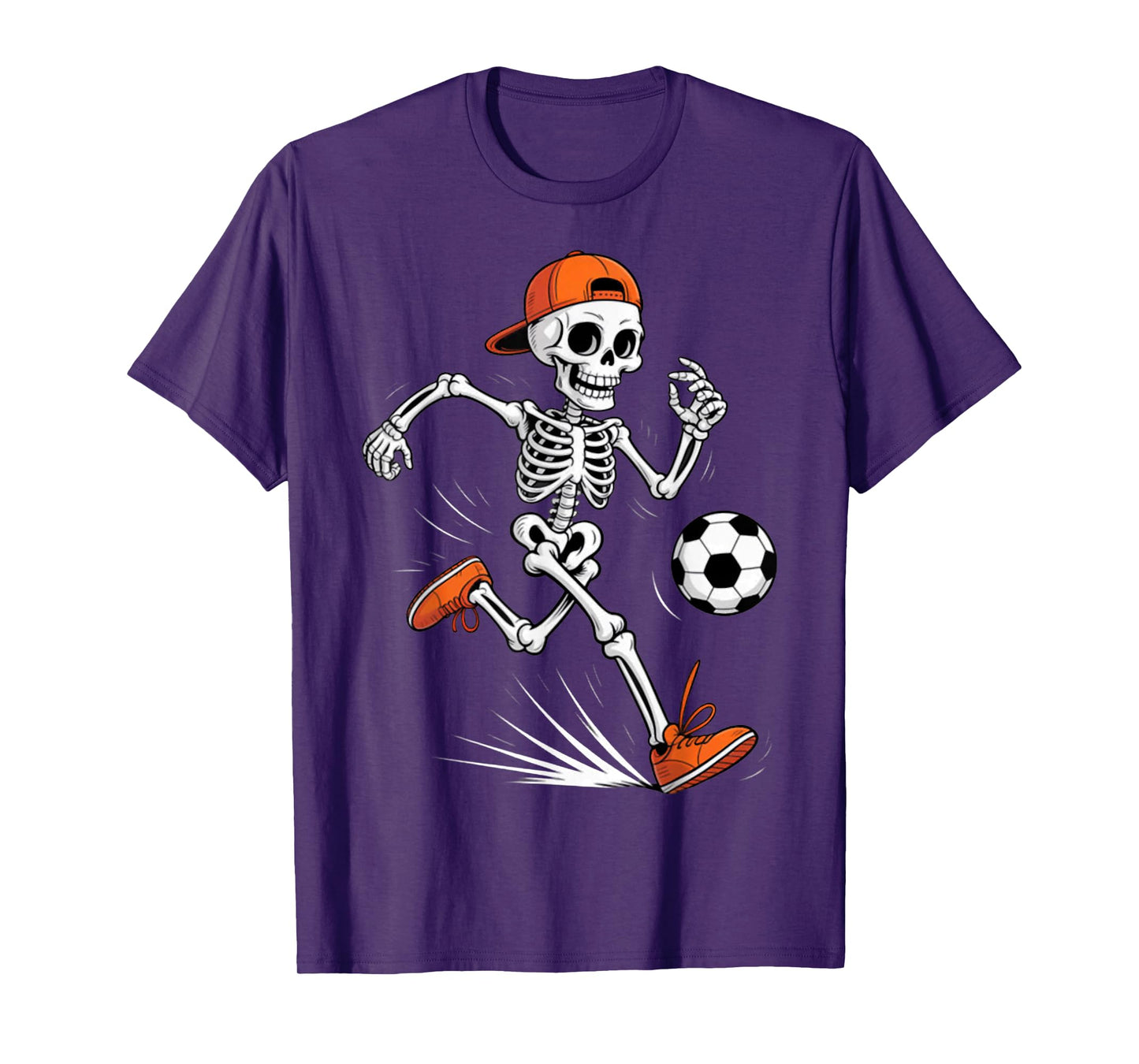 Skeleton Soccer Halloween Costume Funny Men Boys Kids Tee T-Shirt