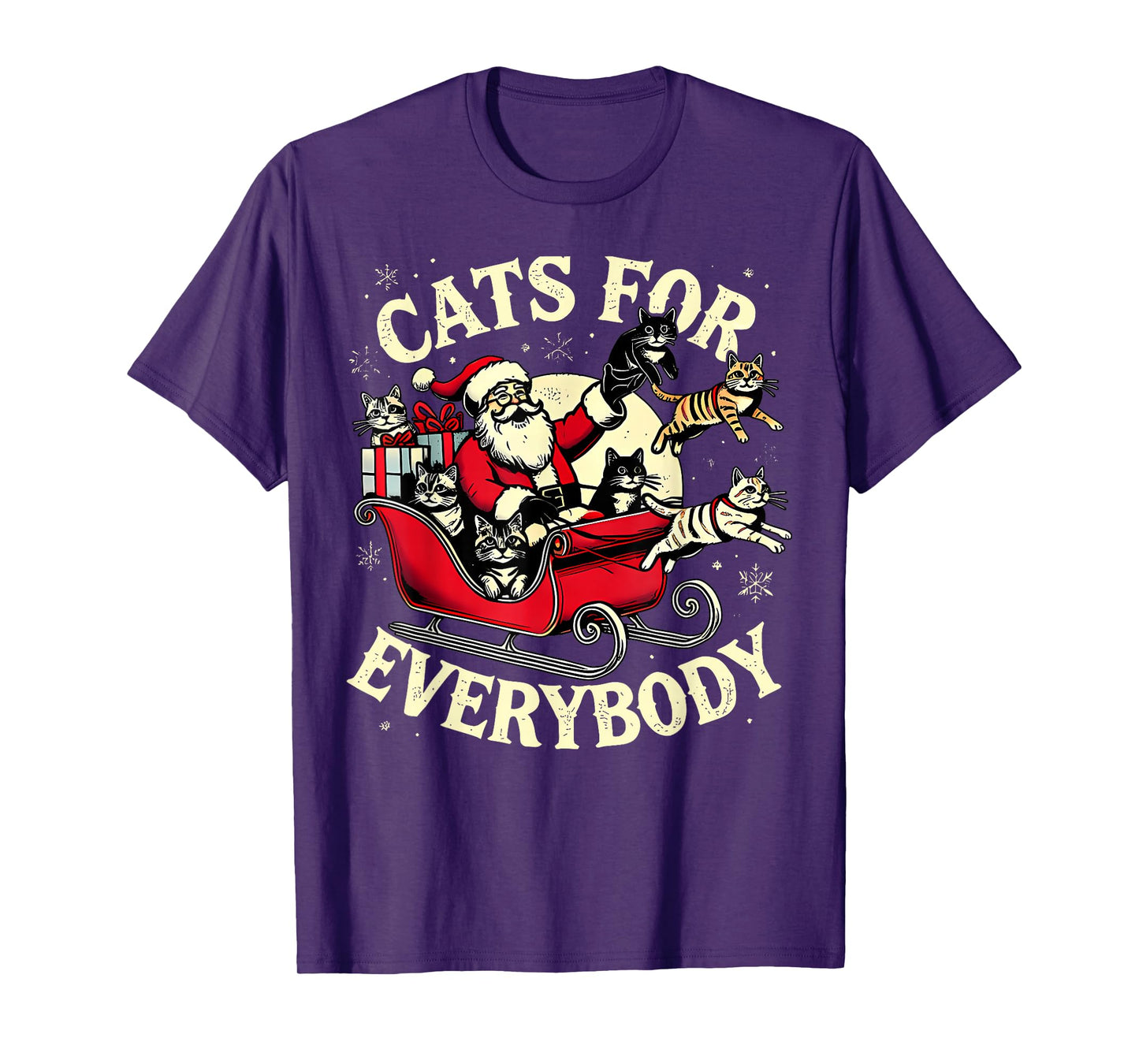 Christmas Cats for Everybody Santa Lover Holiday T-Shirt
