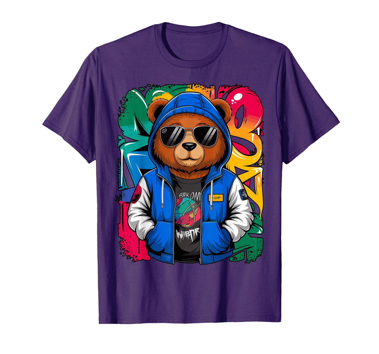 Hip Hop Teddy Bear with Sunglasses Rap Music T-Shirt