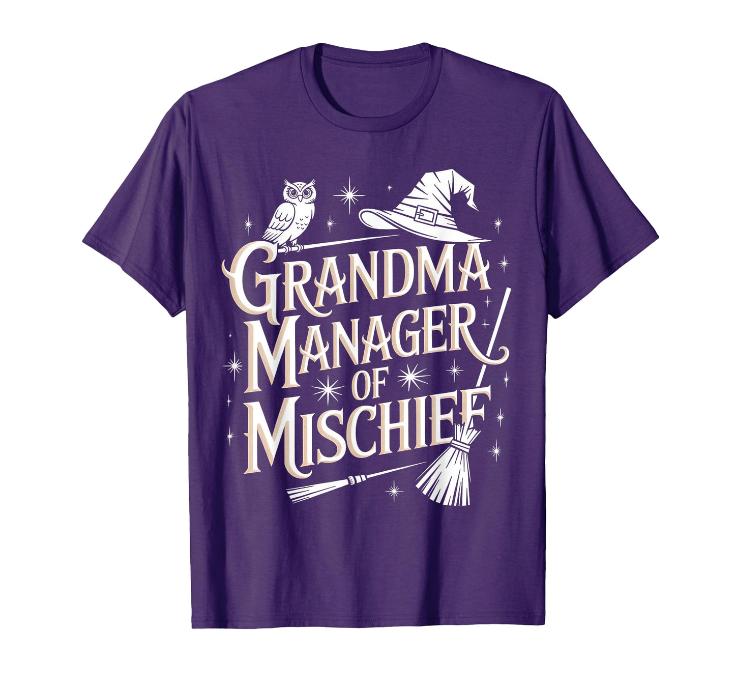 Funny Women Magical Grandma Manager of Mischief Mother's Day T-Shirt
