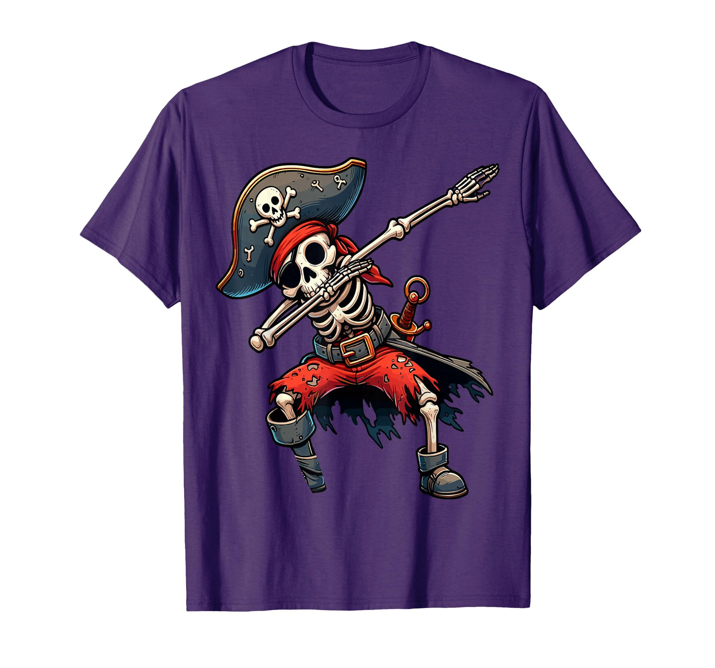 Dabbing Skeleton Pirate Kids T-Shirt