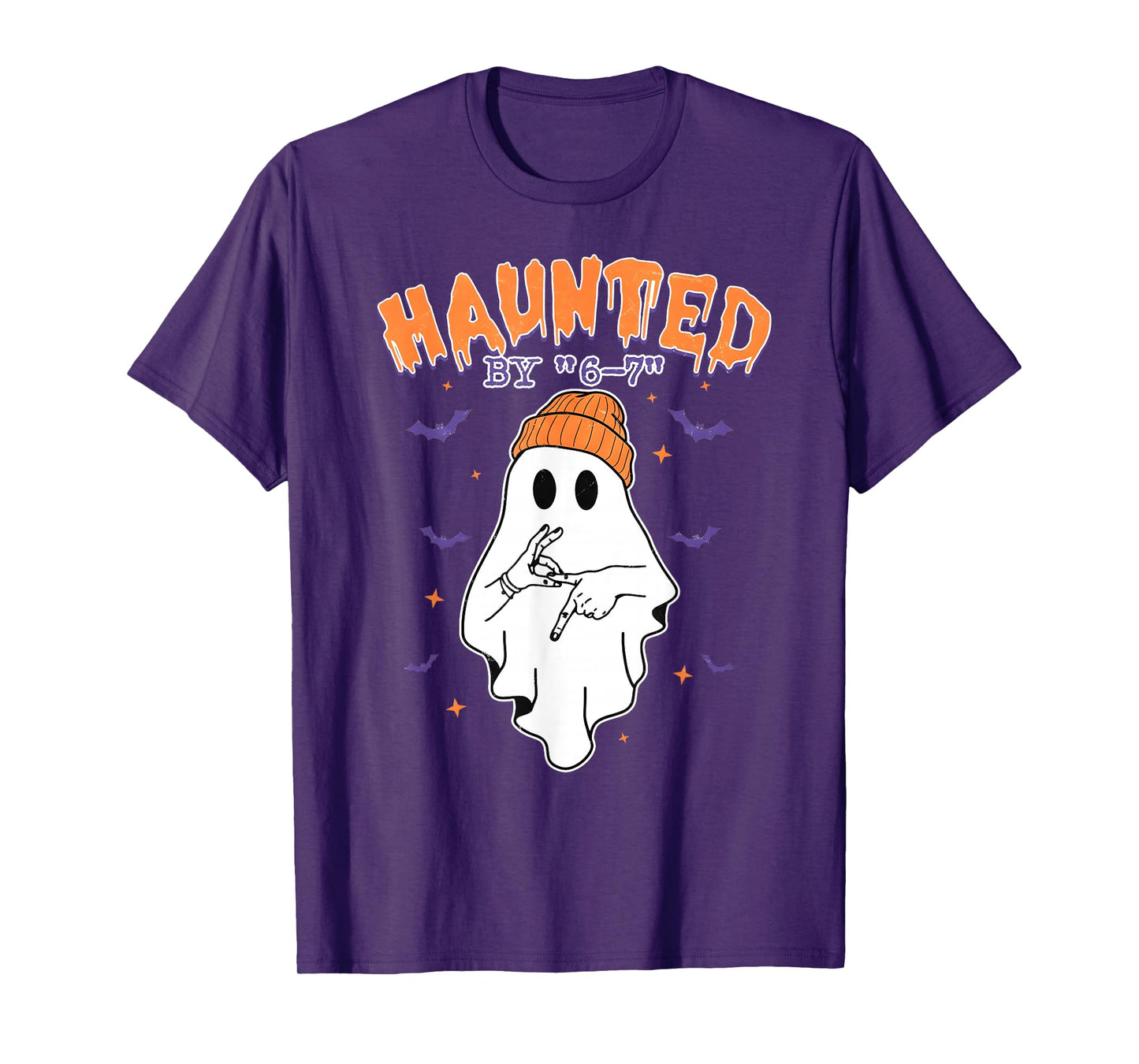 Meme Halloween Haunted by 6 7 Six Seven Gen Alpha Z 67 T-Shirt