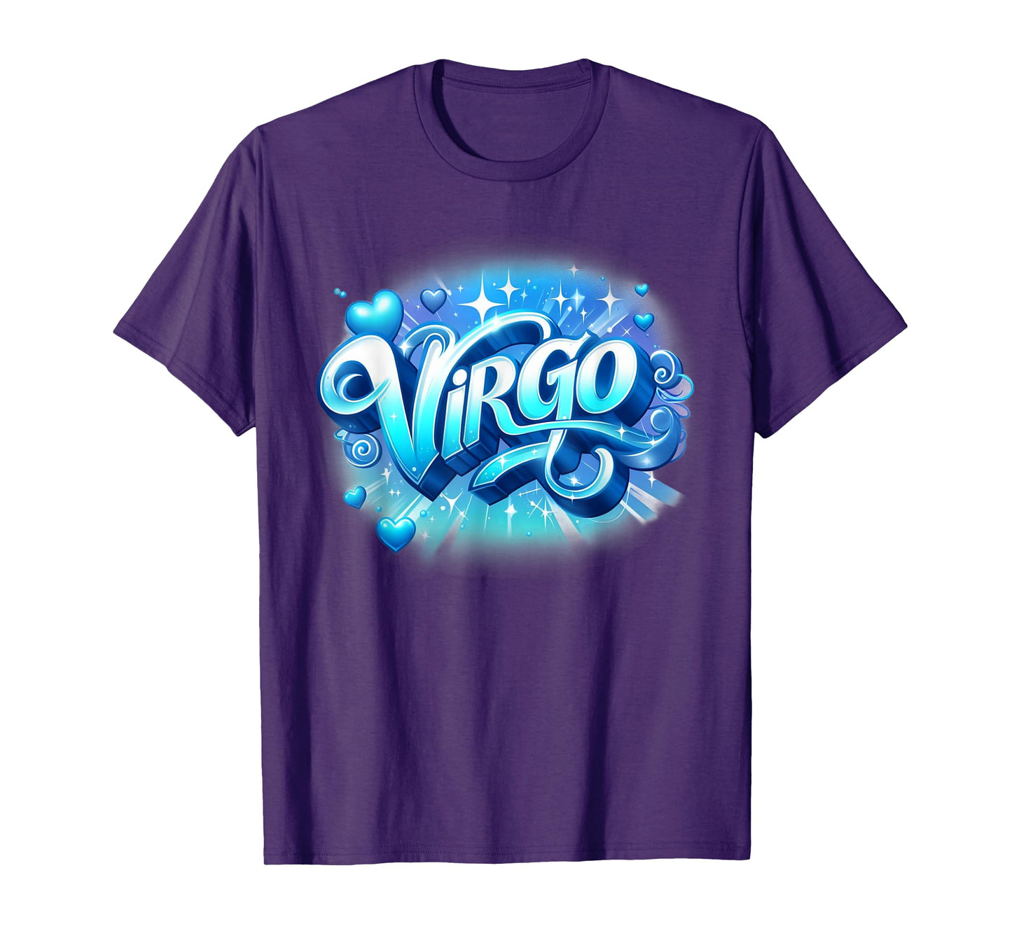 Blue Virgo Zodiac Star Sign T-Shirt