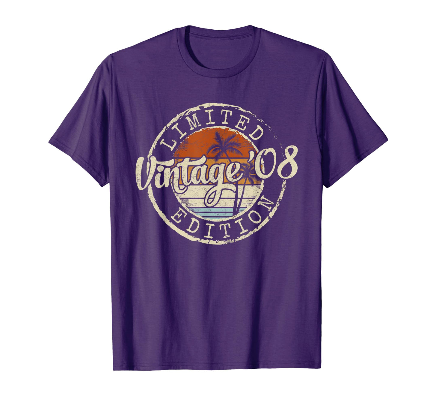 Vintage 2008 17th Birthday Gifts For Boys Girls 17 Year Old T-Shirt