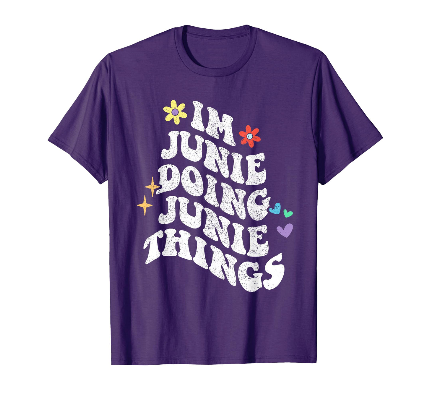 Retro Groovy Im Junie Doing Junie Things Funny Mother's Day T-Shirt
