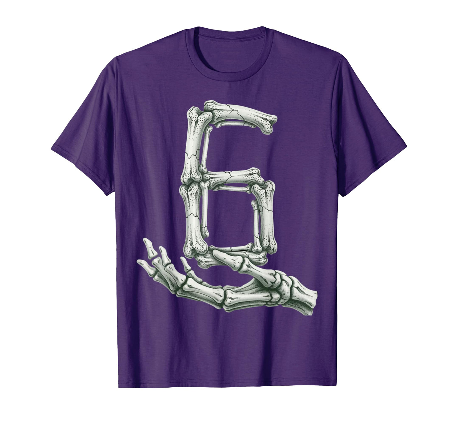 6 7 Halloween Skeleton Funny 67 Meme Gen Alpha Six Seven 6 T-Shirt