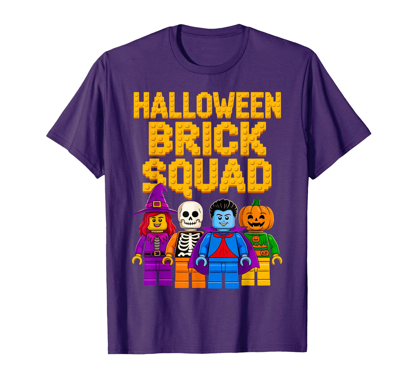 Halloween Costume Master Builder Bricks Blocks Building Kids T-Shirt