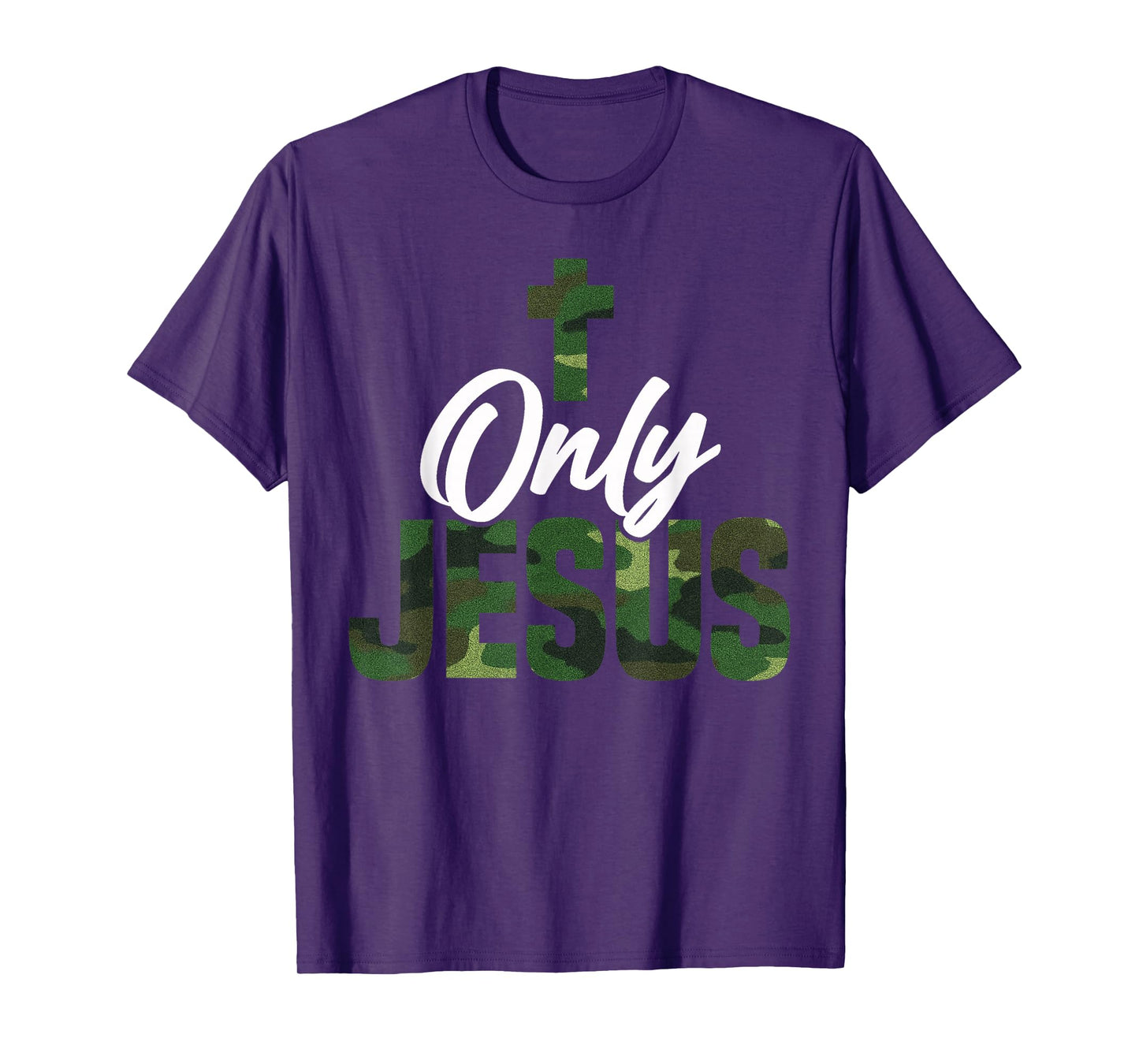 Vintage Jesus Cross Camo Christian Saying Faith T-Shirt