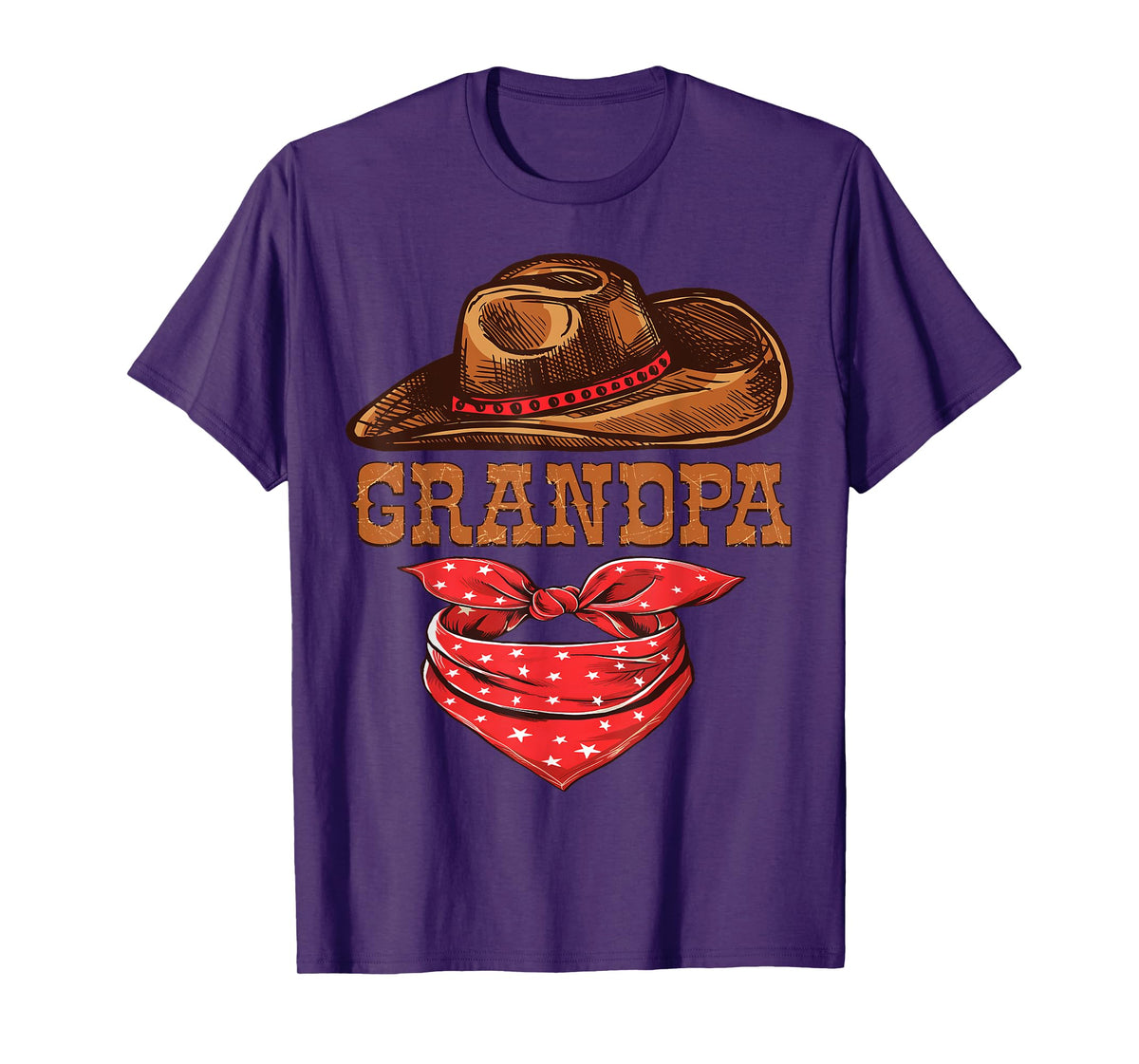 Grandpa Western Birthday Cowboy Cowgirl Family Matching T-Shirt