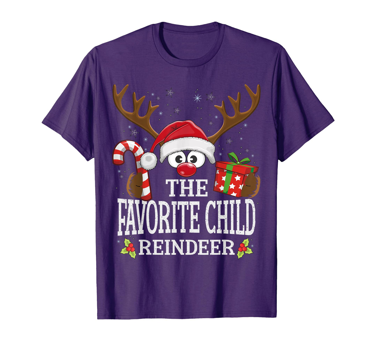 Christmas Matching The Favorite Child Reindeer Family T-Shirt