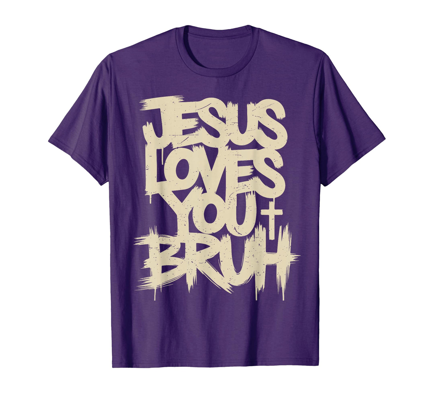 Boys Jesus Loves You Bruh Funny Christian Humor Faith T-Shirt