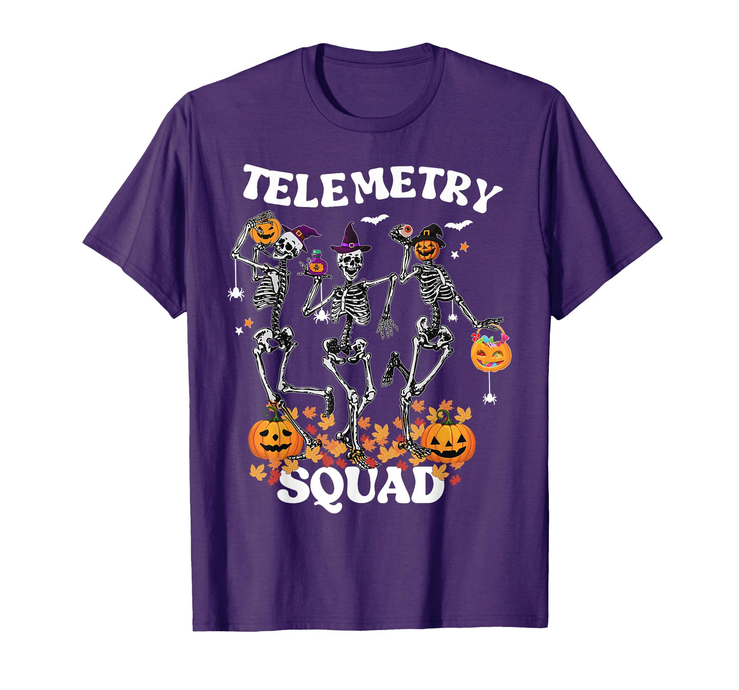 Telemetry Nurse Squad Medical Nursing Skeleton Dancing T-Shirt