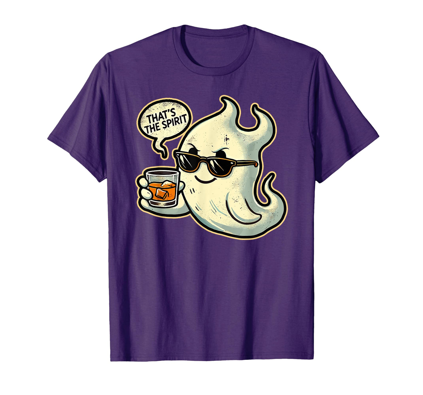 Cool Ghost Whiskey Pun Men Women Funny Halloween T-Shirt