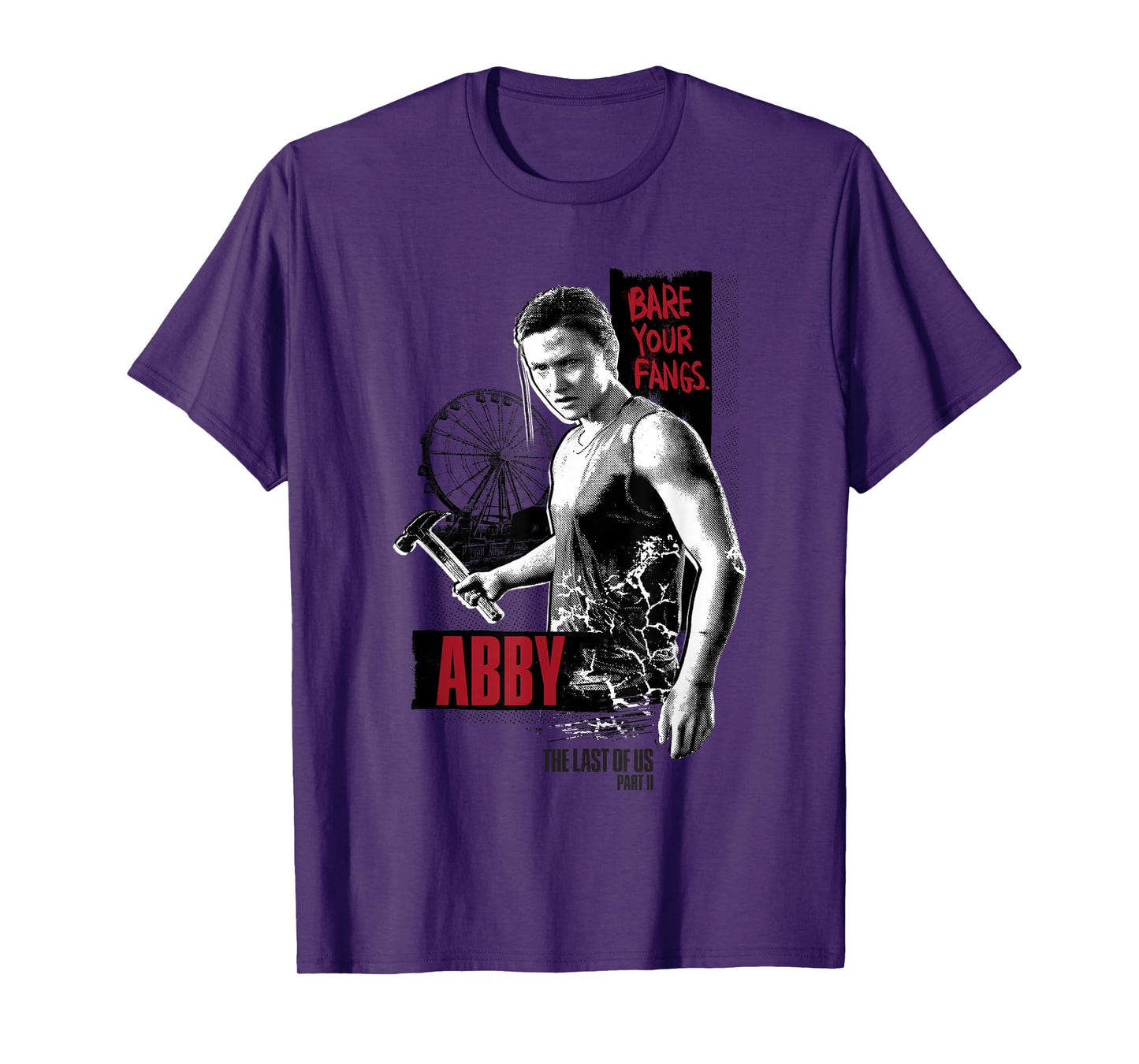 The Last of Us Part II Abby Bare Your Fangs Big Chest Poster T-Shirt