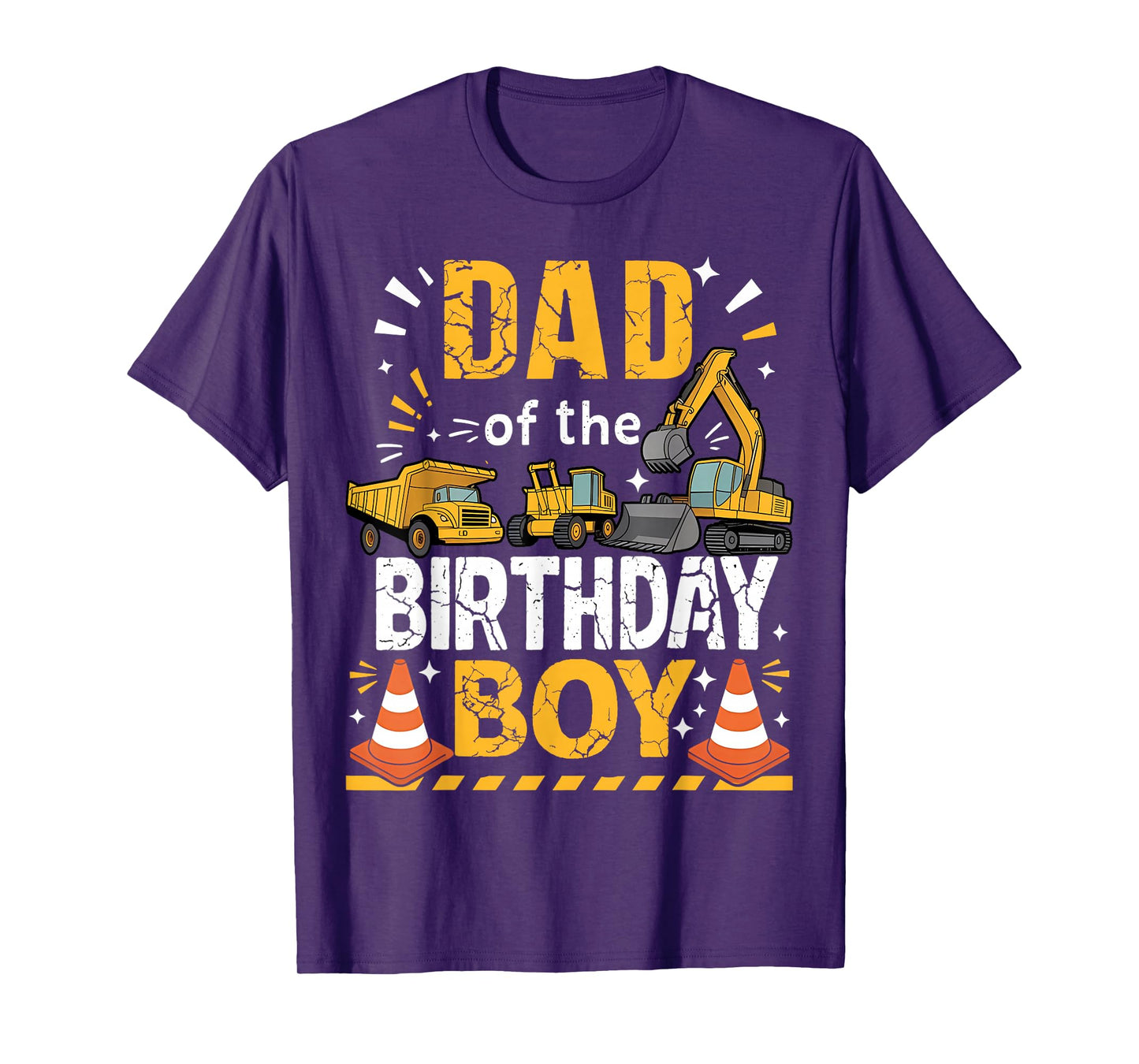 Dad of The Birthday Boy Construction Theme Matching T-Shirt