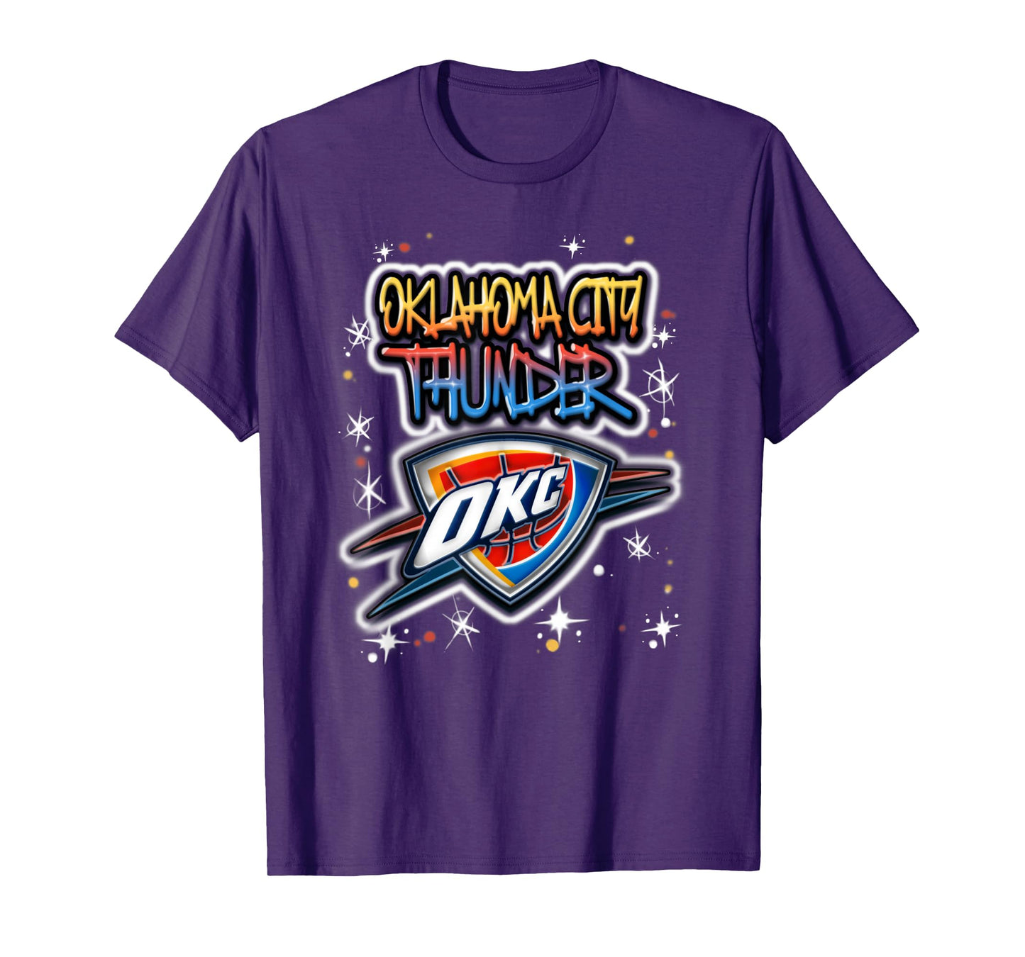 NBA Oklahoma City Thunder Airbrush Logo T-Shirt