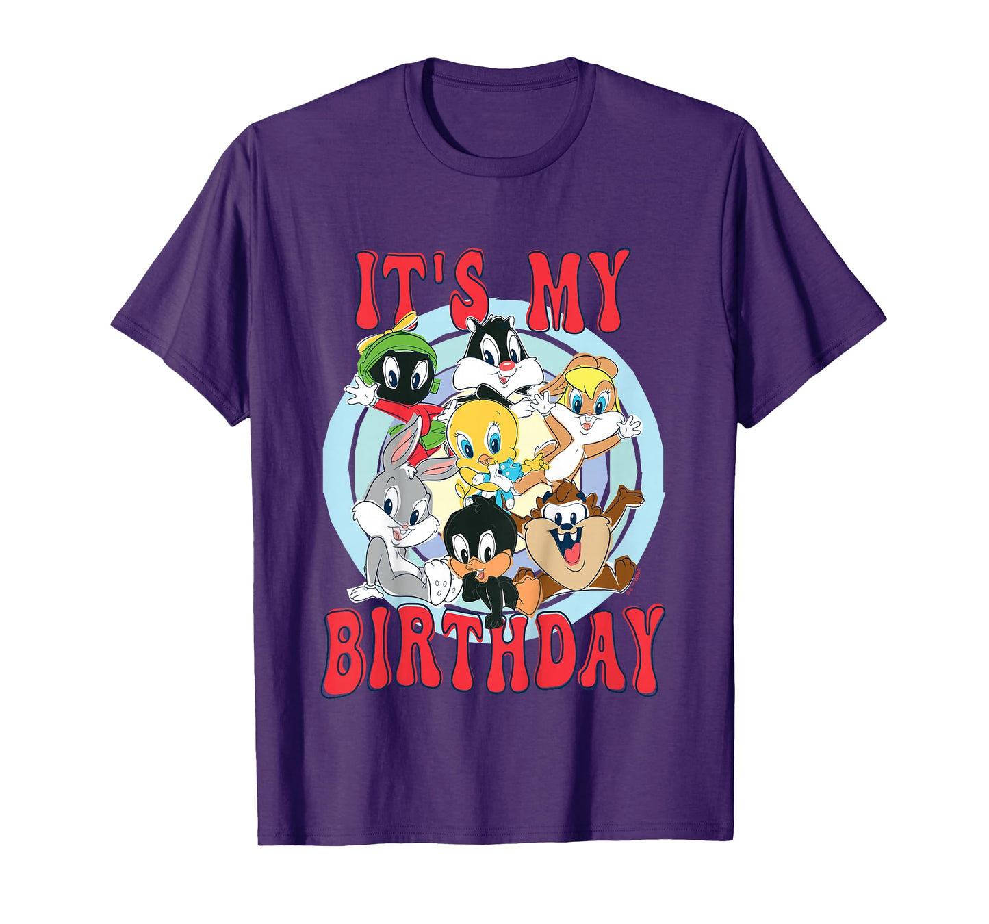 Kids Looney Tunes Looney Group Kid Drawn It's My Birthday T-Shirt