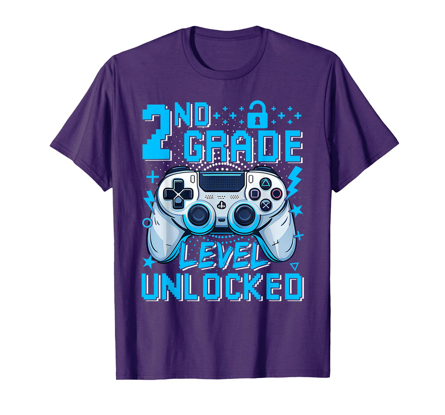 2nd Grade Level Unlocked Video Game First Day Boy Kid T-Shirt