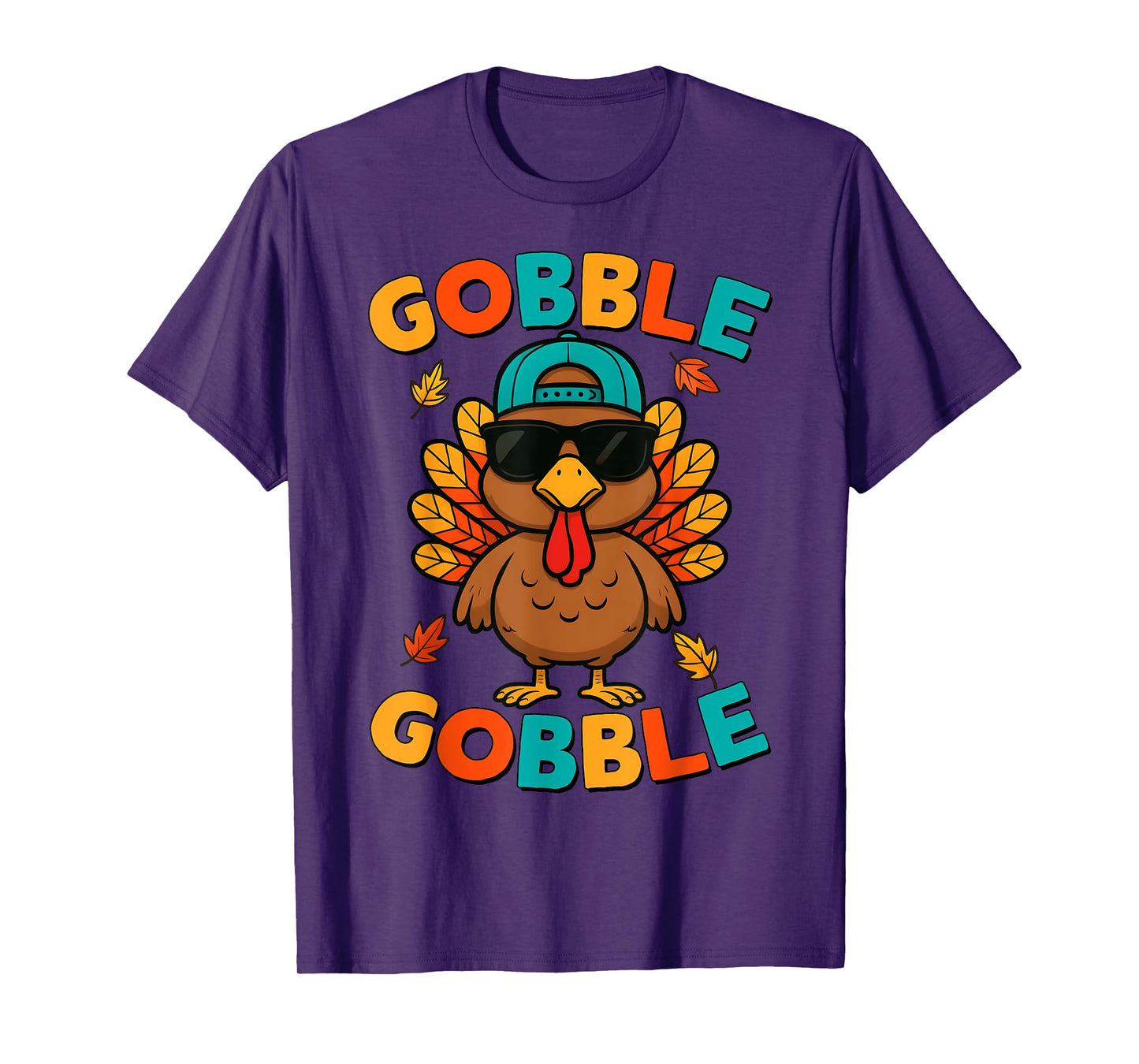 Cool Turkey Gobble Funny Thanksgiving Toddler Boys Kids T-Shirt