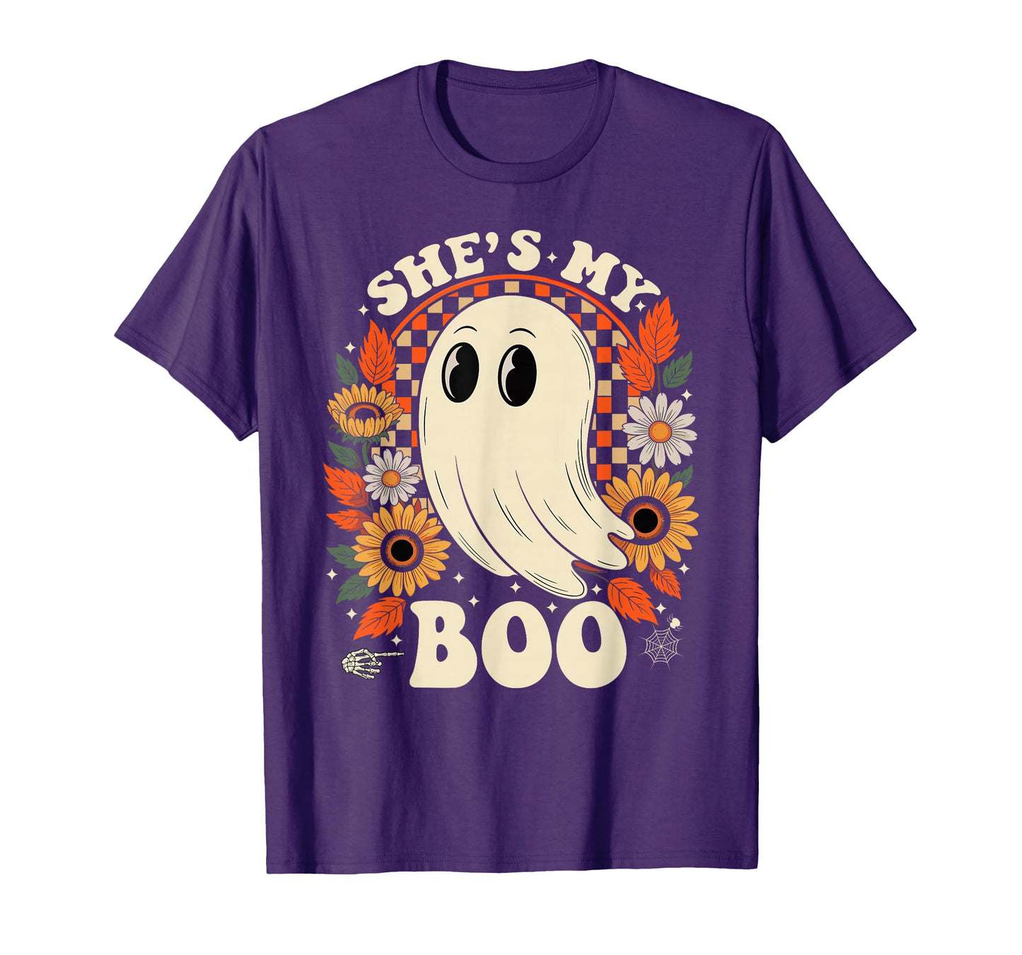 Couples She's My Boo Skeleton Matching Couple Halloween T-Shirt
