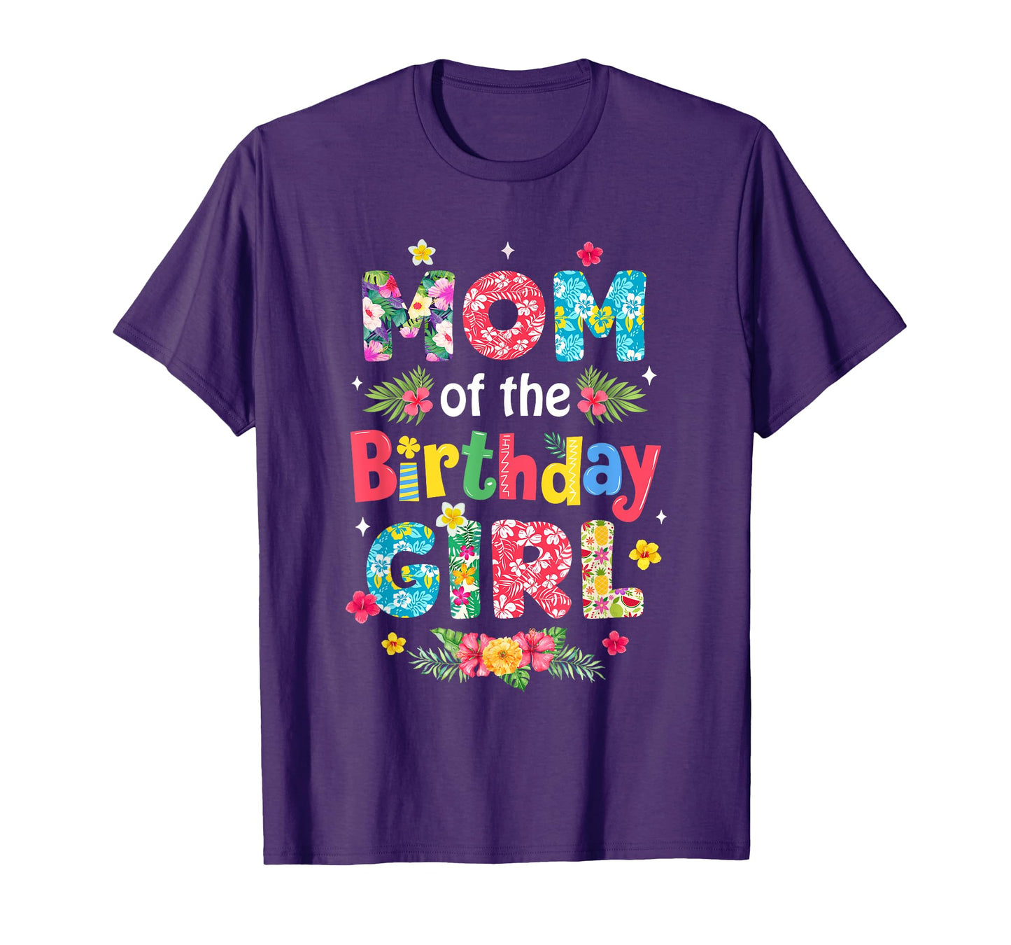 Mom Of The Birthday Girl Hawaii Family Party Decor T-Shirt