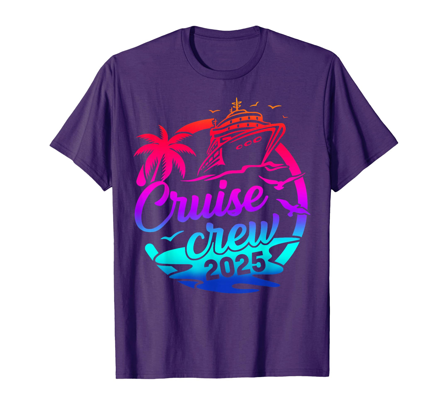 Cruise Crew 2025 Summer Vacation Trip Funny Matching Group T-Shirt